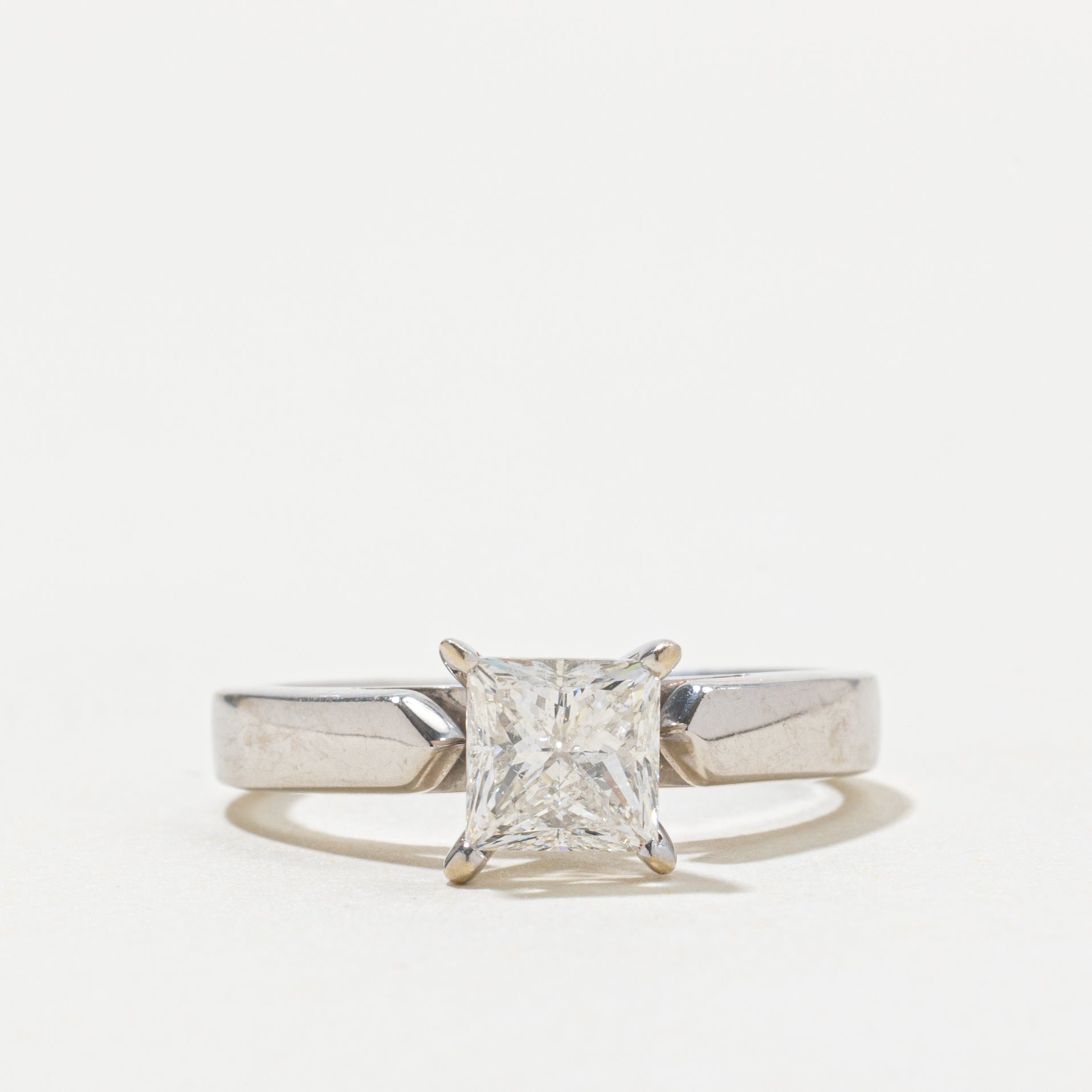 14k Solitaire Princess Cut Diamond Ring | 1.01ct I2 I | SZ 5.75