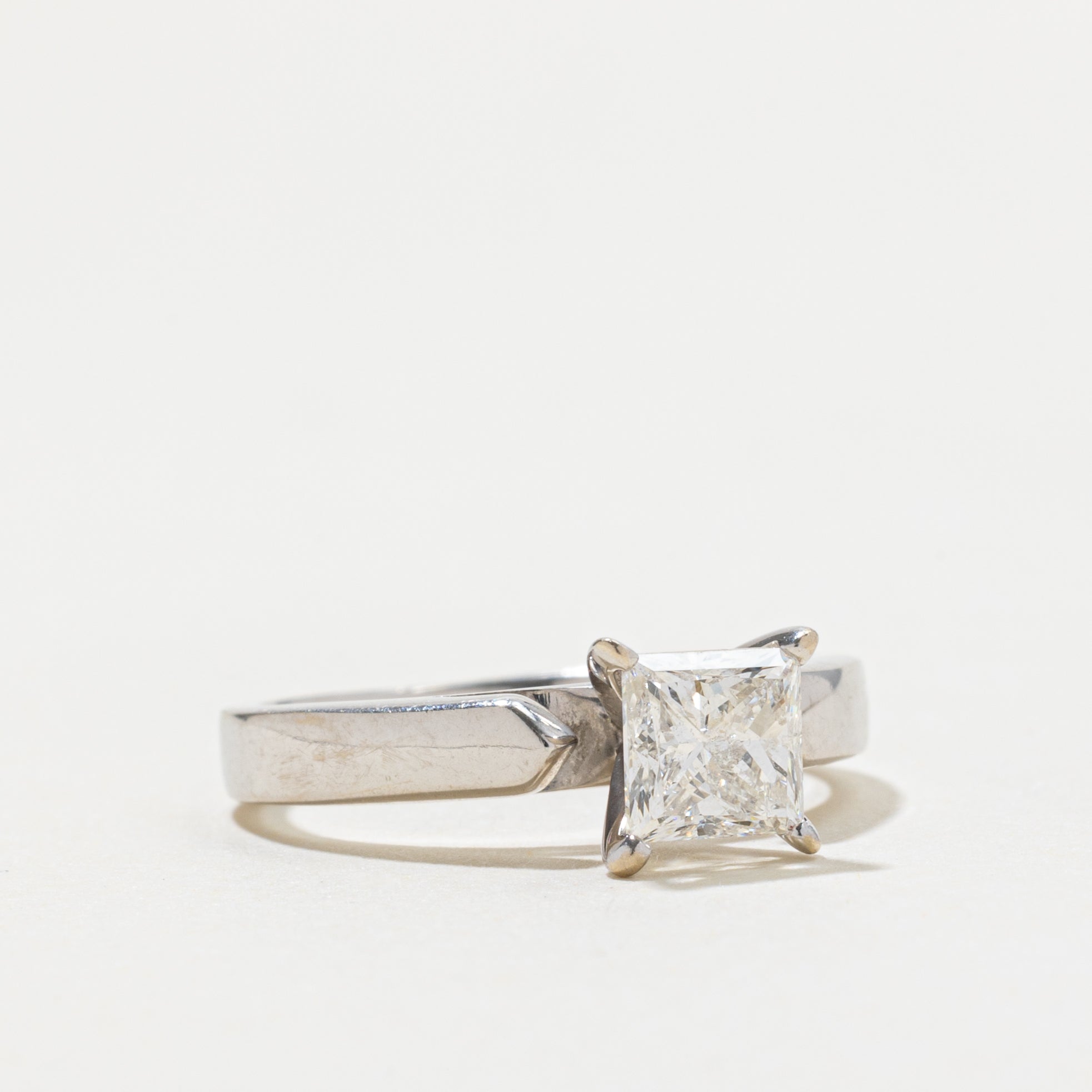14k Solitaire Princess Cut Diamond Ring | 1.01ct I2 I | SZ 5.75