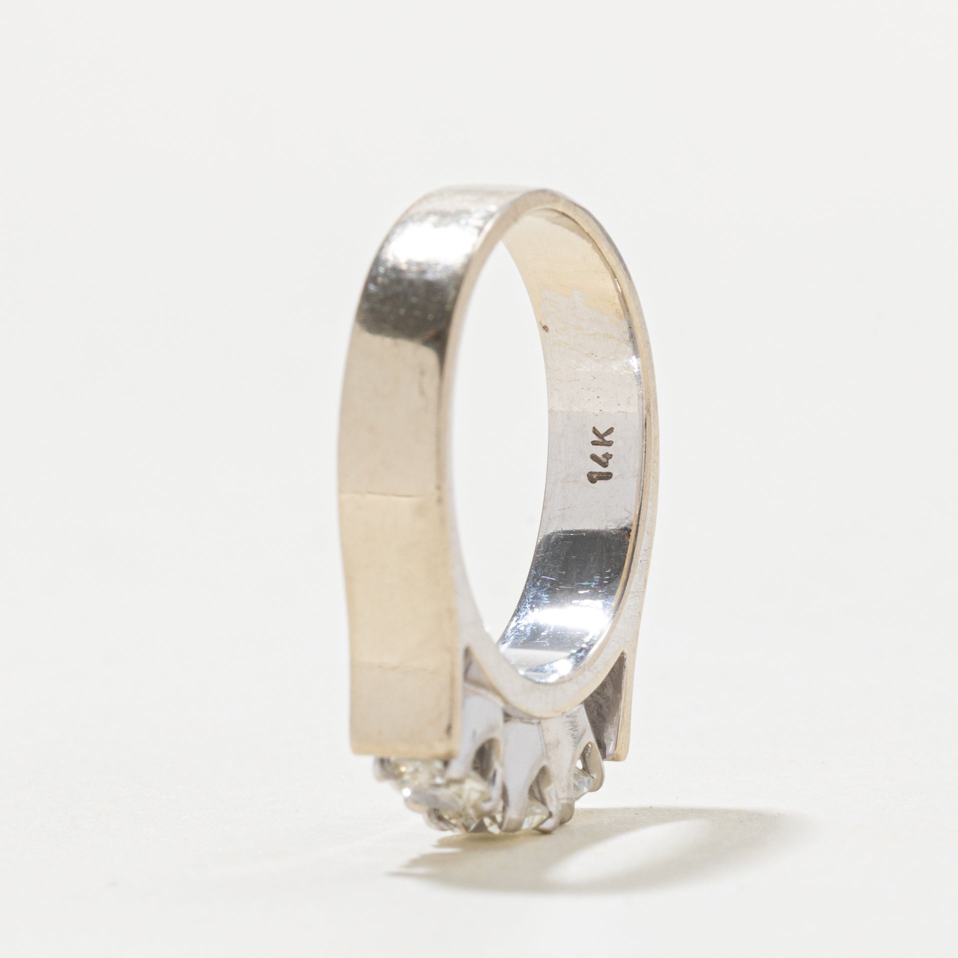 14k Three Stone Old European Diamond Ring | 0.28ct 0.39ctw | SZ 5.75