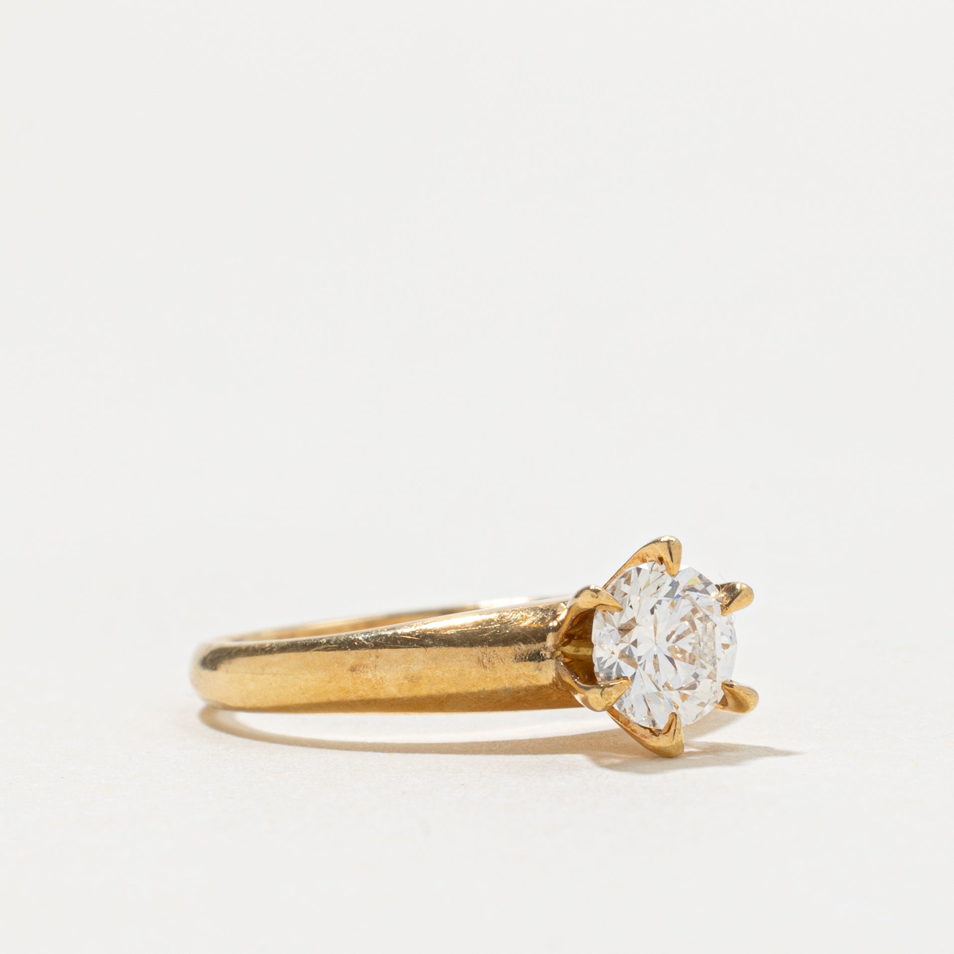 18k Solitaire Six Prong Diamond Ring | 0.55ct SI1 H/I | SZ 4.75