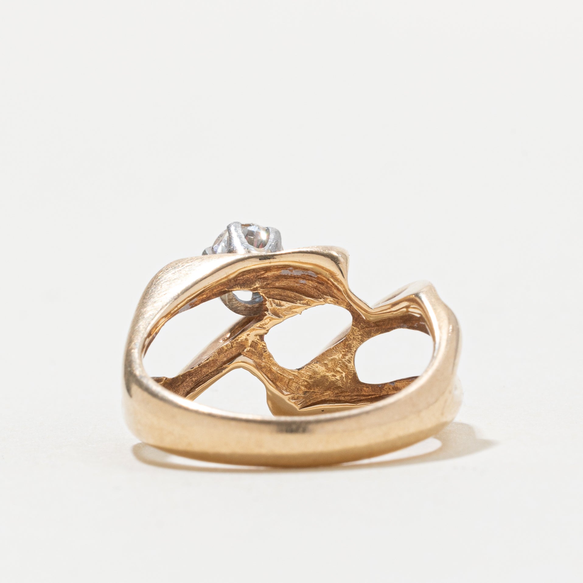 14k Diamond Openwork Abstract Ring | 0.37ct VS2 H | SZ 6.25