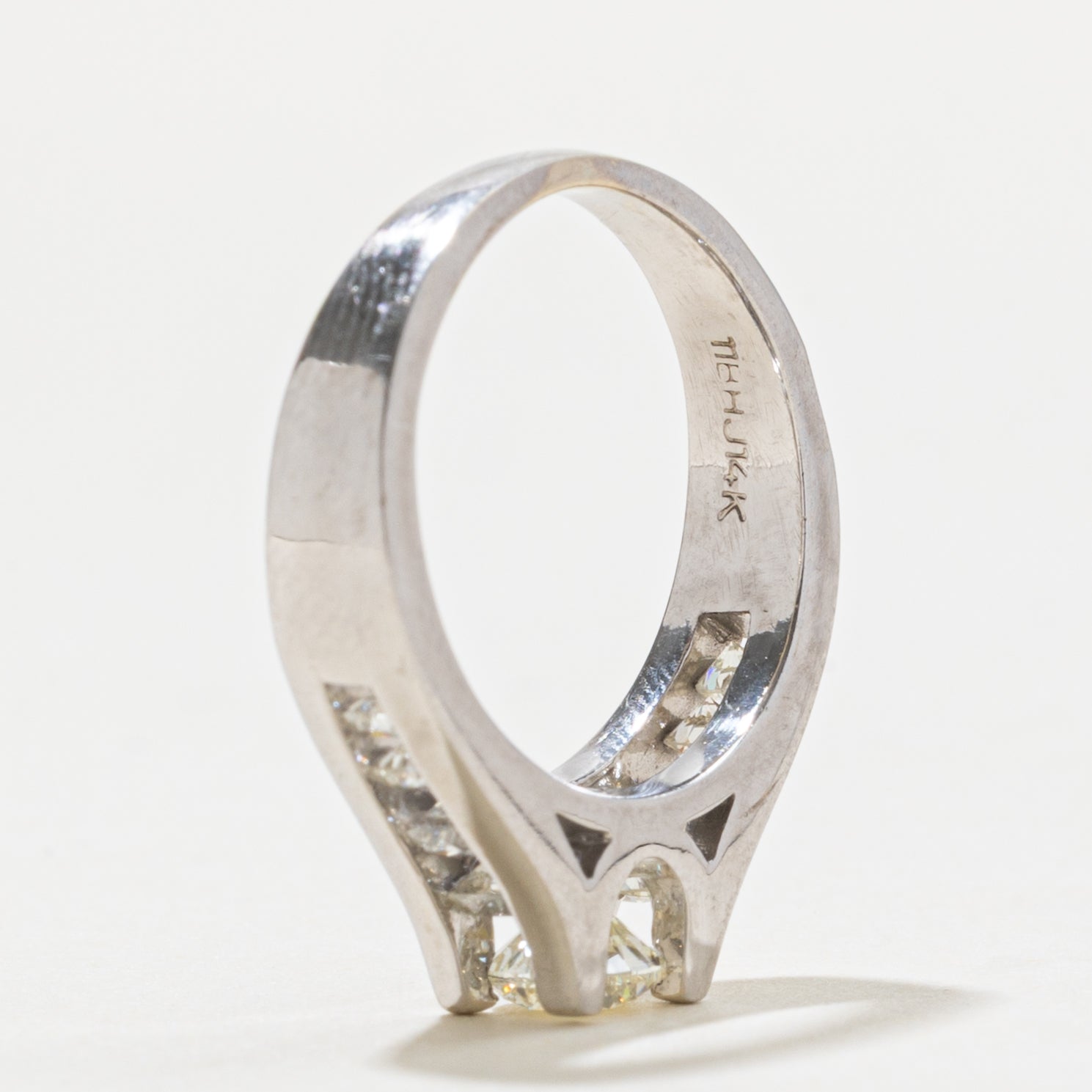 14k Diamond Channel Set Accented Ring | 0.45 SI2/I1 I/J, 0.28ctw | SZ 4.75