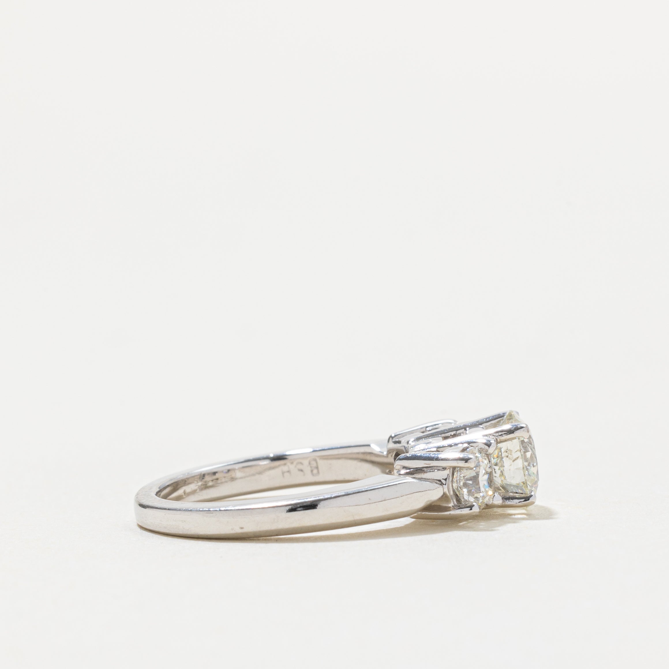 14k Three Stone Diamond Ring | 0.78ct I1 I/J, 0.80ctw | SZ 3.75