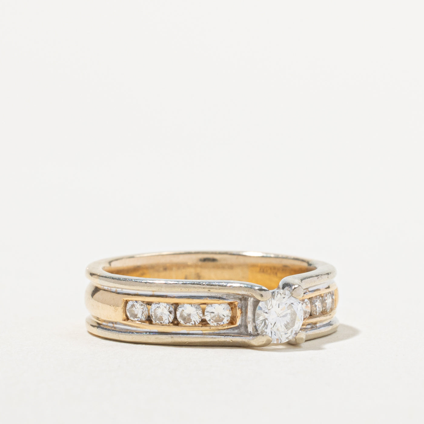 14k Diamond Channel Set Accented Ring | 0.26ct SI1 G/H, 0.24ctw | SZ 6.25