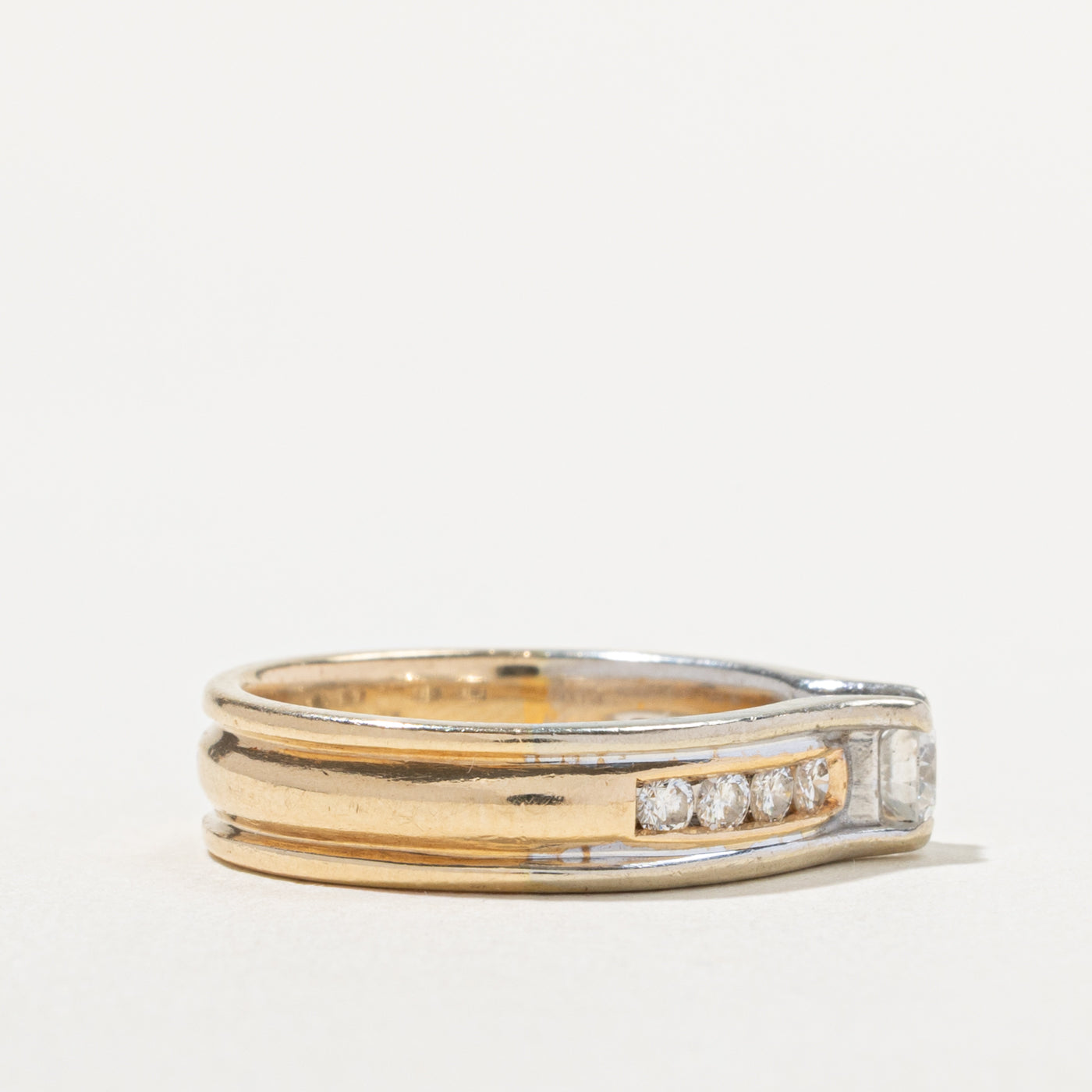 14k Diamond Channel Set Accented Ring | 0.26ct SI1 G/H, 0.24ctw | SZ 6.25