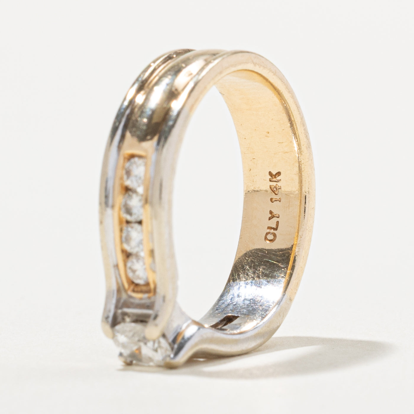 14k Diamond Channel Set Accented Ring | 0.26ct SI1 G/H, 0.24ctw | SZ 6.25