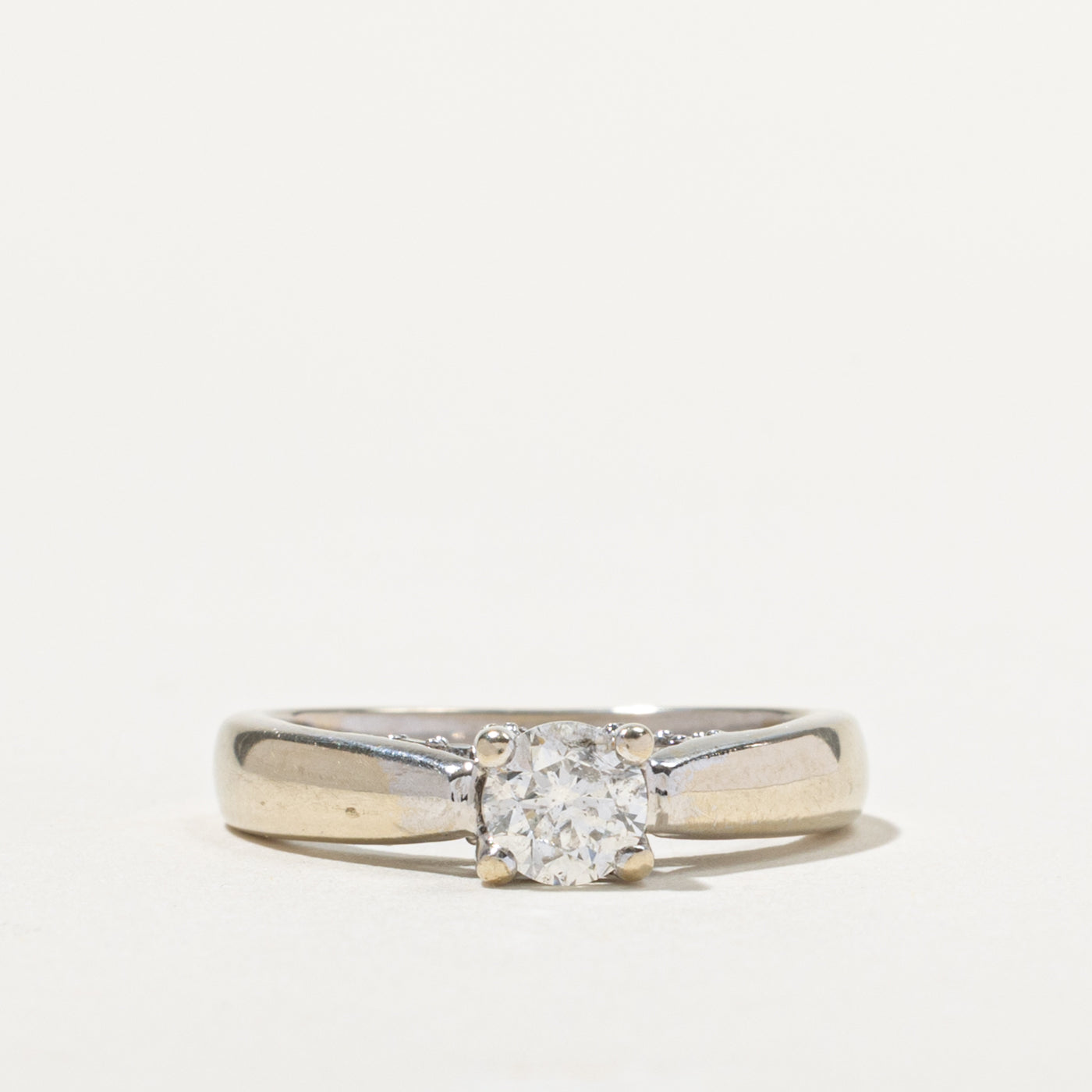 14k Diamond Accented Reverse Tapered Ring | 0.48ct I2 G/H, 0.18ctw | SZ 5.5