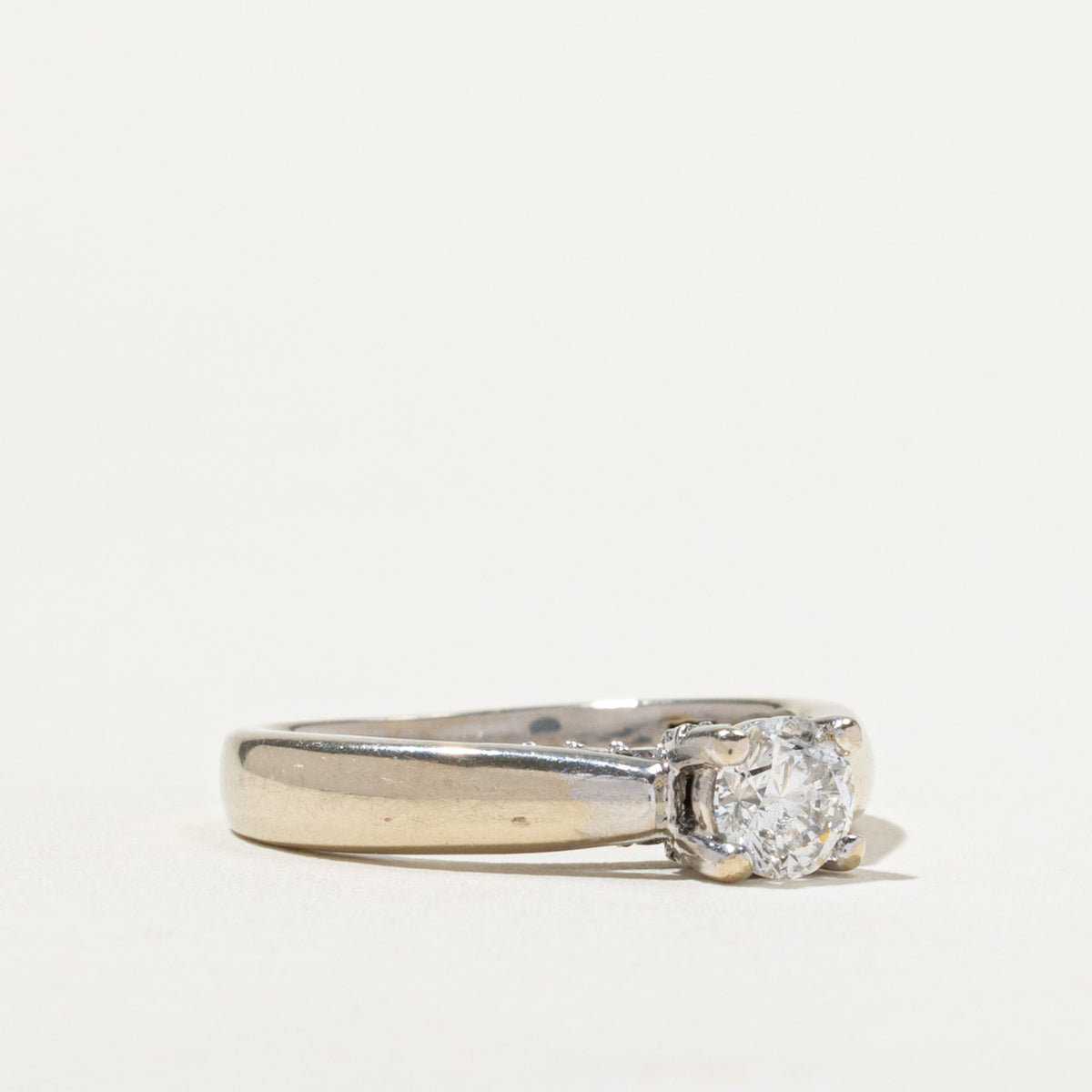 14k Diamond Accented Reverse Tapered Ring | 0.48ct I2 G/H, 0.18ctw | SZ 5.5