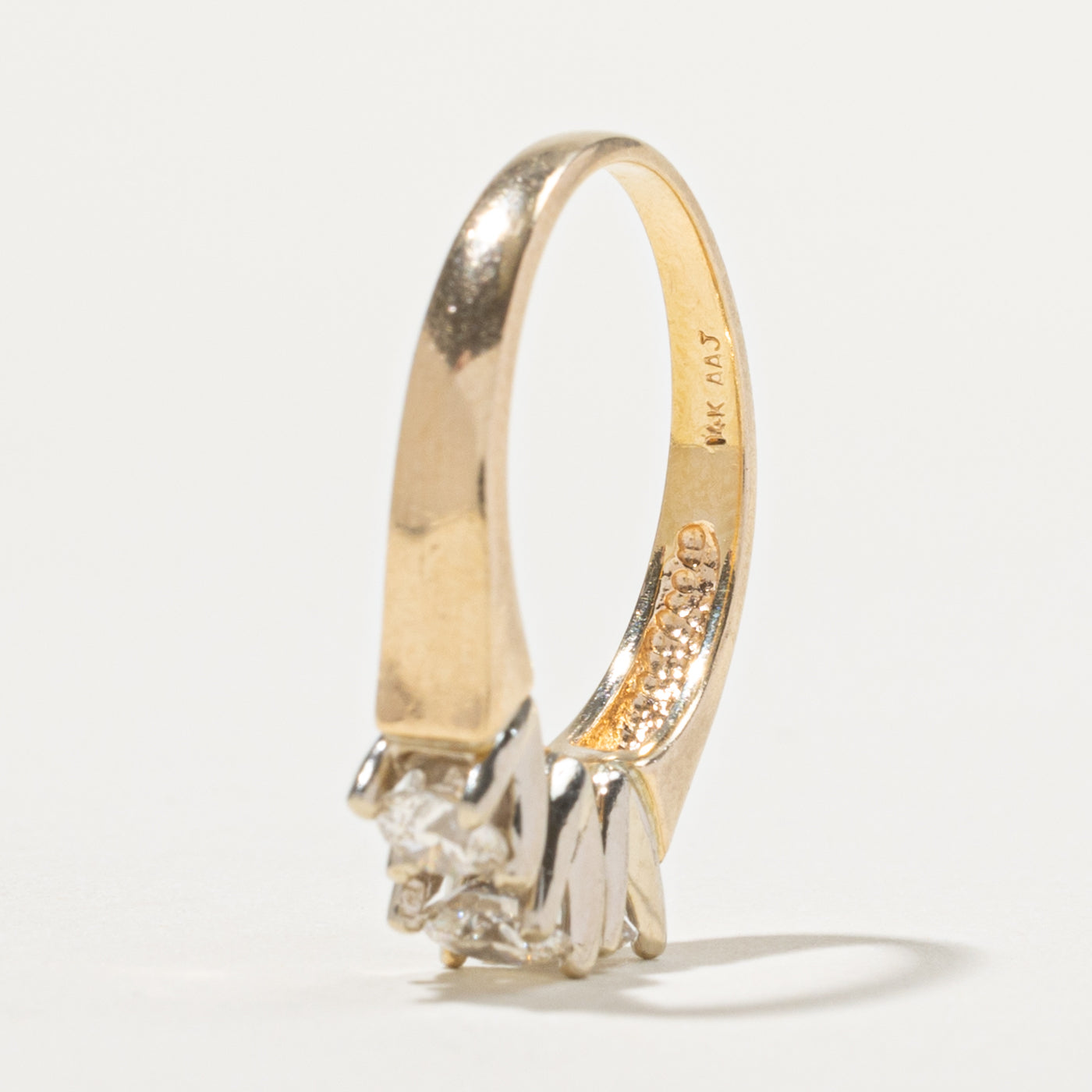 14k Three Stone Diamond Ring | 0.55ctw | SZ 6.75