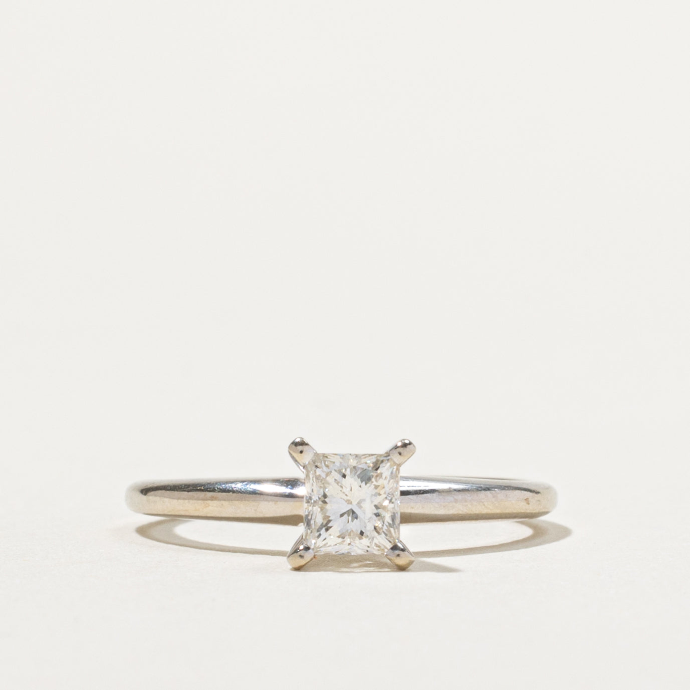 14k Princess Cut Solitaire Diamond Ring | 0.55ct I2 I/J | SZ 5.75