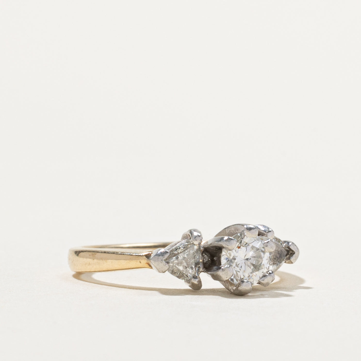 14k Three Stone Mixed Cut Diamond Ring | 0.65ctw | SZ 6