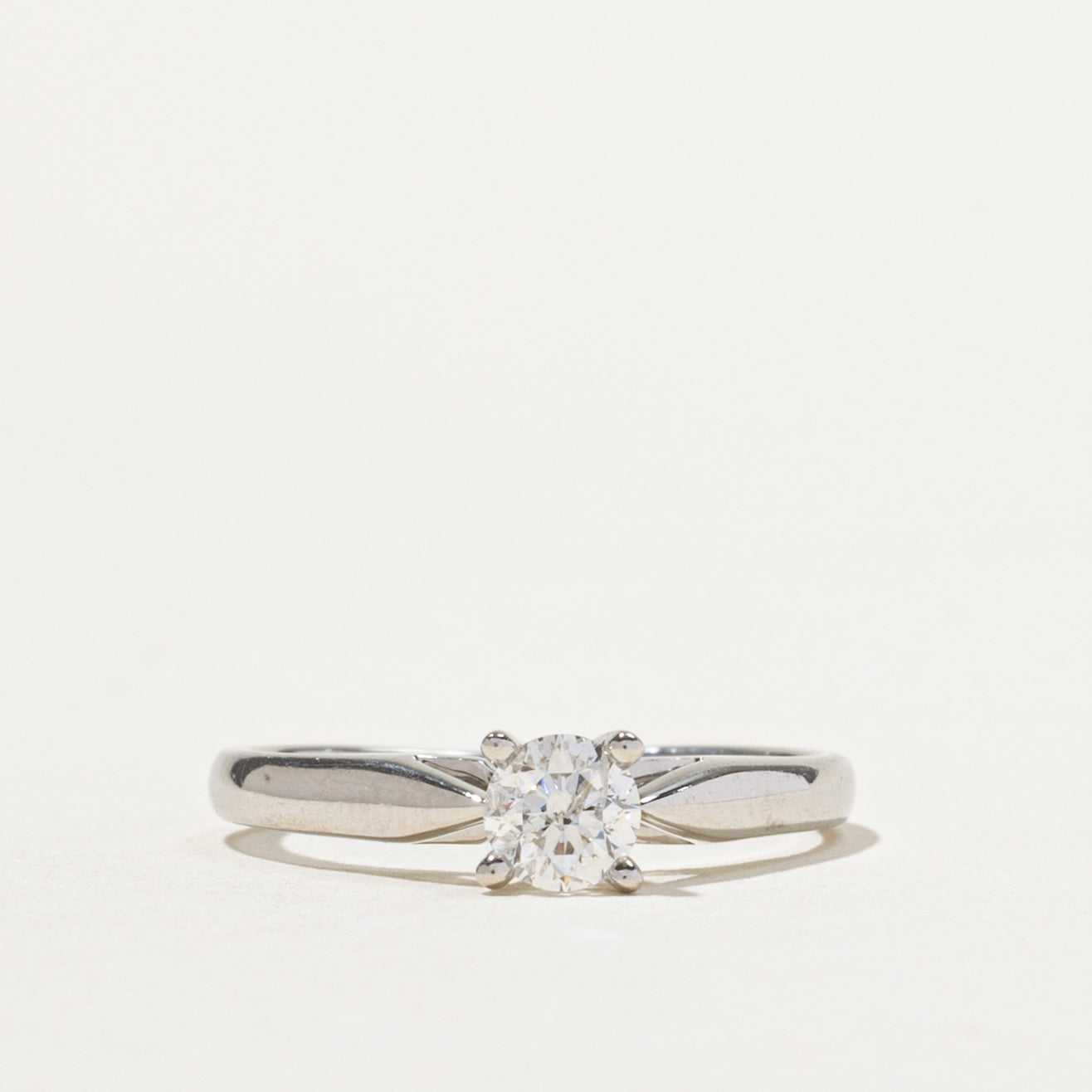14k Round Brilliant Solitaire Diamond Ring | 0.35ct I2 G/H | SZ 5.25