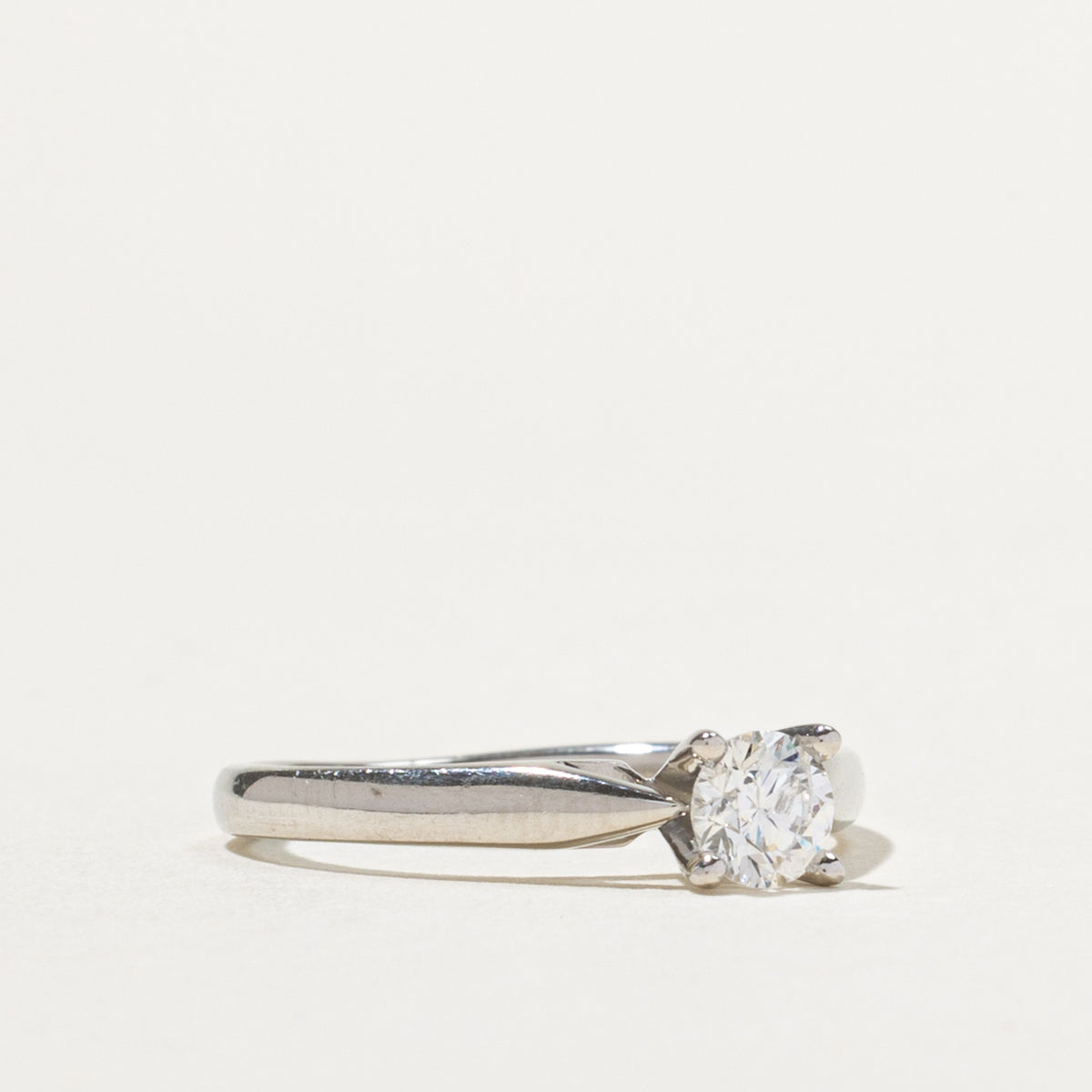 14k Round Brilliant Solitaire Diamond Ring | 0.35ct I2 G/H | SZ 5.25