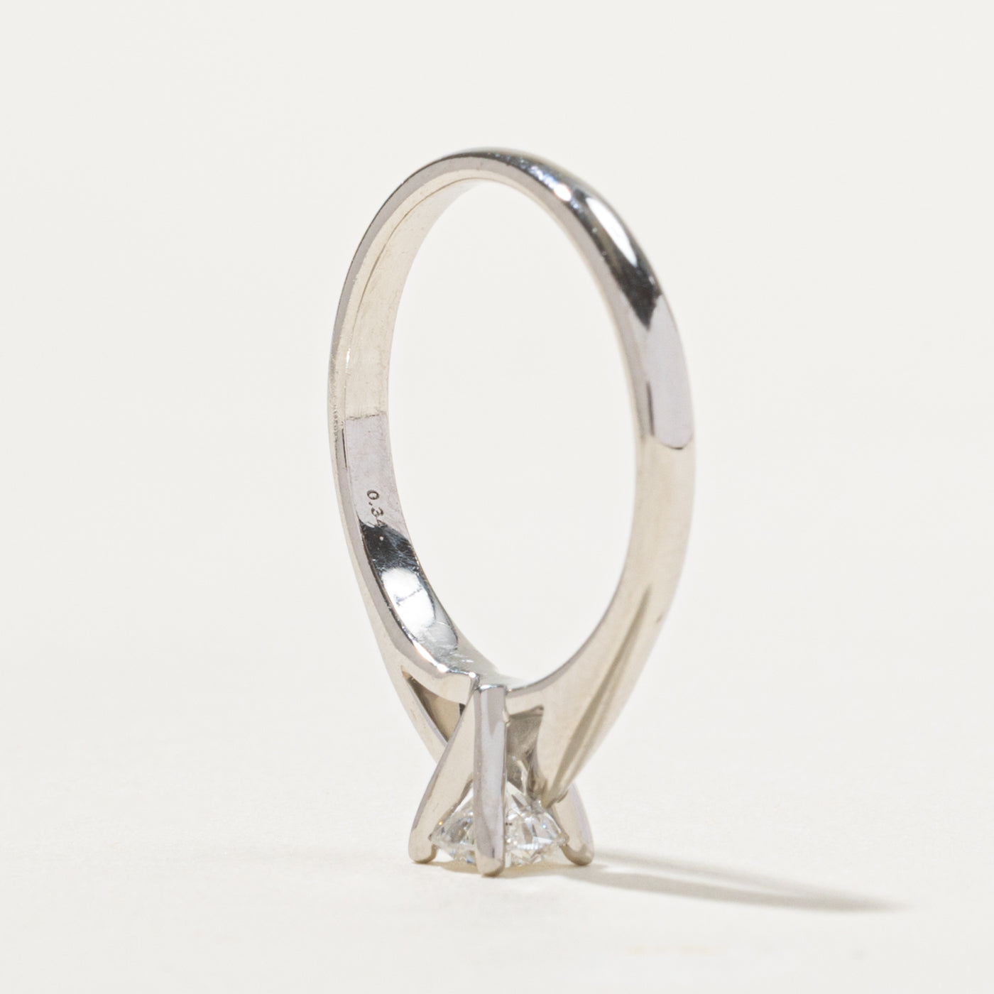 14k Round Brilliant Solitaire Diamond Ring | 0.35ct I2 G/H | SZ 5.25
