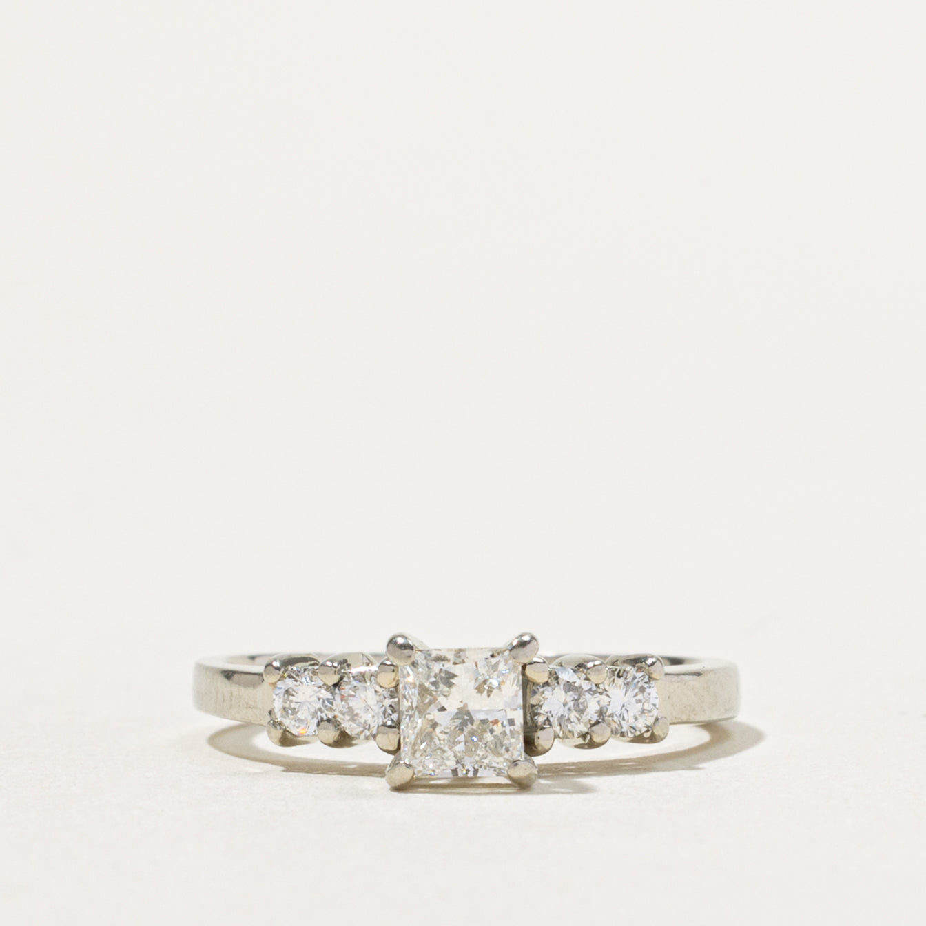 Princess Cut Diamond Accented Ring | 0.41ct SI2 G, 0.19ctw | SZ 5.25