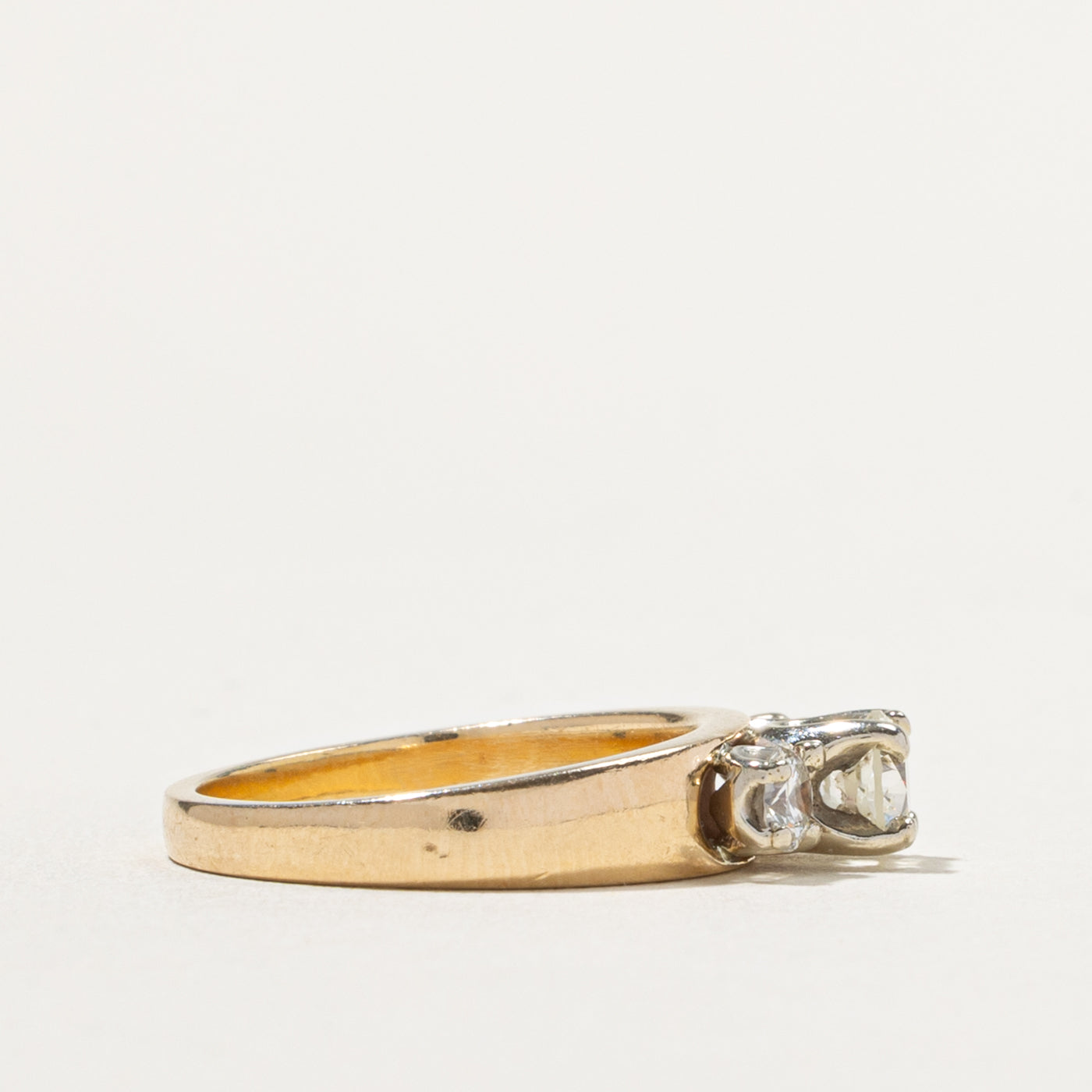 14k Three Stone Diamond Ring | 0.66ctw | SZ 5.5