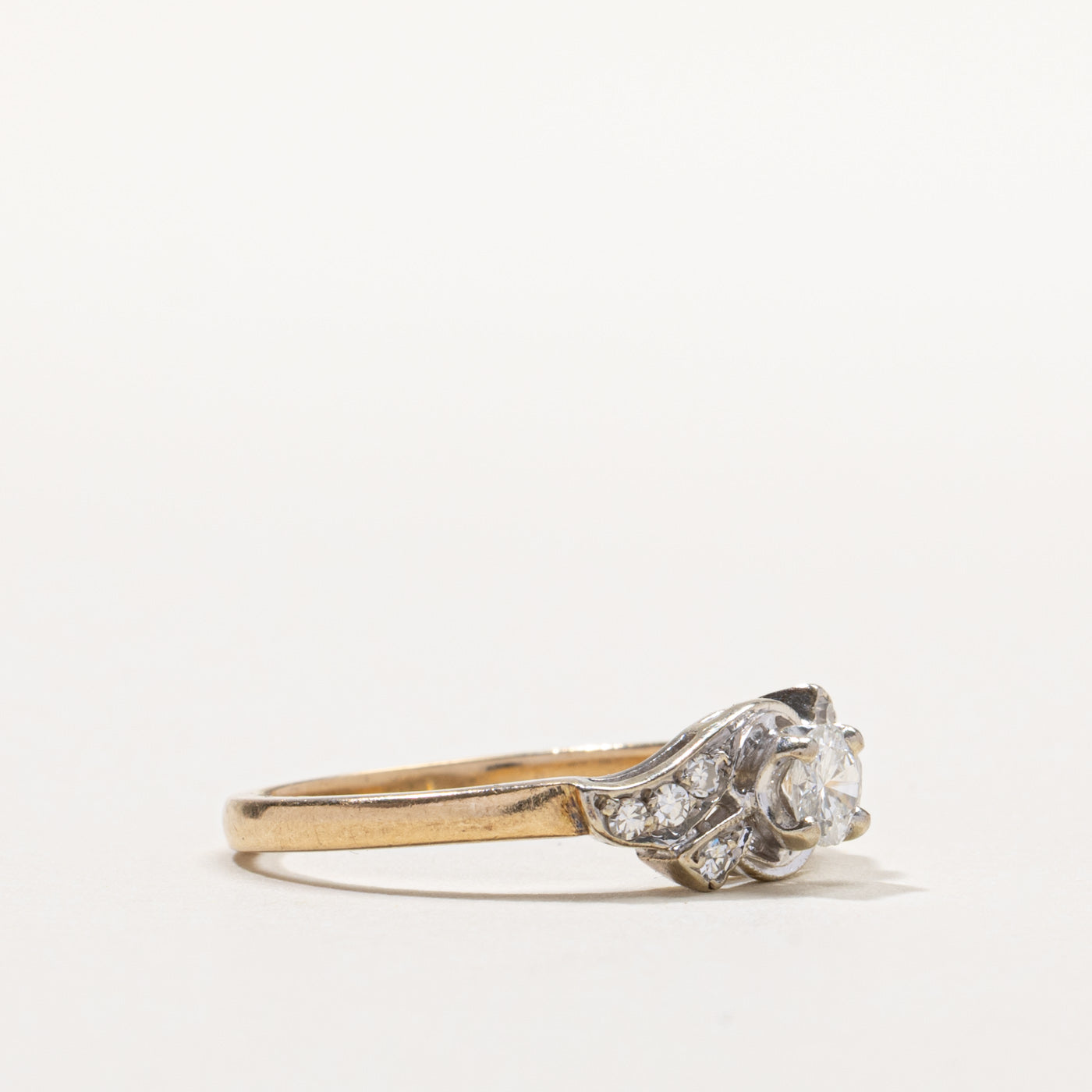 14k Diamond Accented Ring | 0.28ct SI2 H/I, 0.08ctw | SZ 7.75