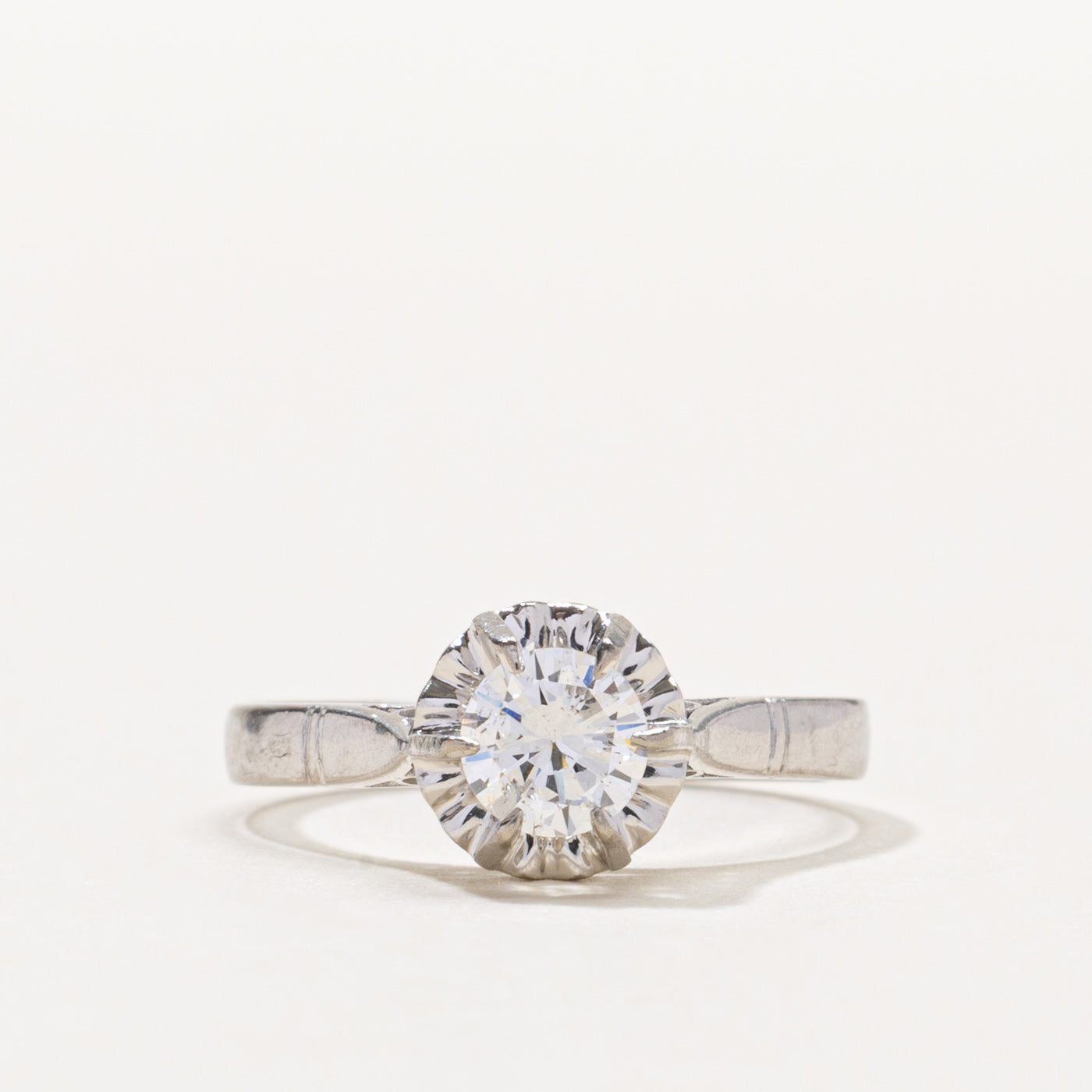 14k Illusion Set Solitaire Diamond Ring | 0.42ct SI2 G/H | SZ 5