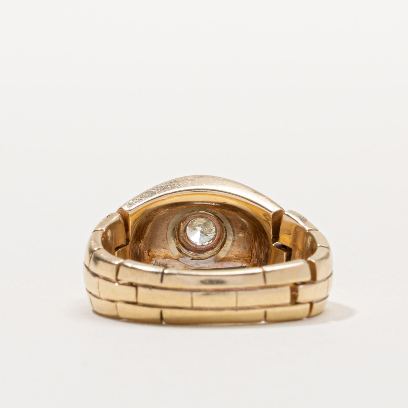 14k Illusion Set Diamond Chain Band Ring | 0.52ct SI2 L | SZ 9.5