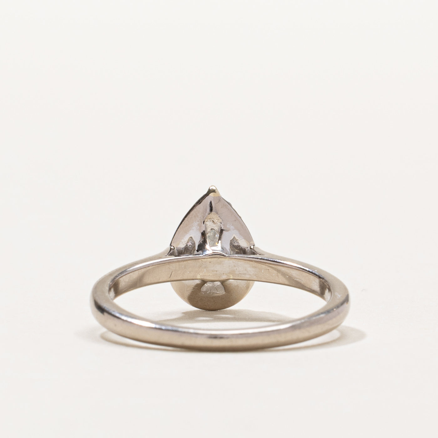 18k Pear Cut Diamond Halo Ring | 0.70ct I1 G/H, 0.09ctw | SZ 5.5