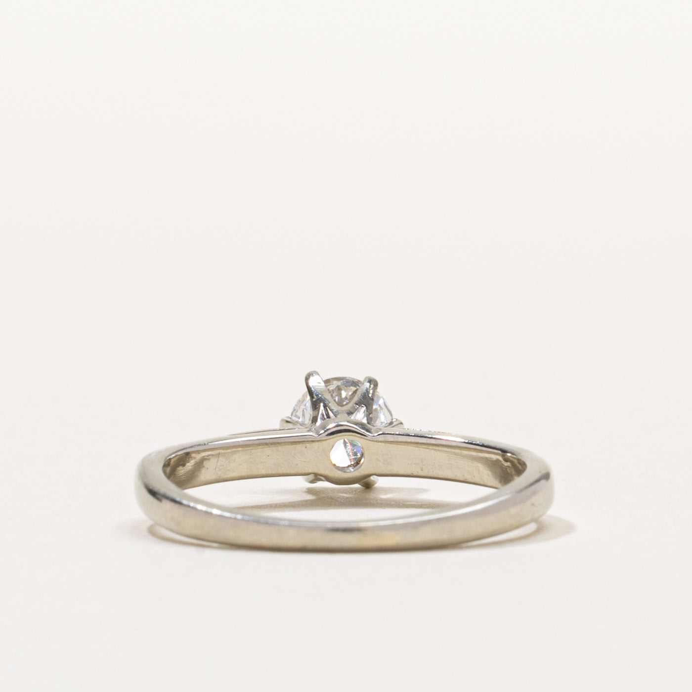 ‘Birks’ 18k Six Prong Round Brilliant Diamond Ring | 0.33ct VS1/VS2 G/H | SZ 3.75