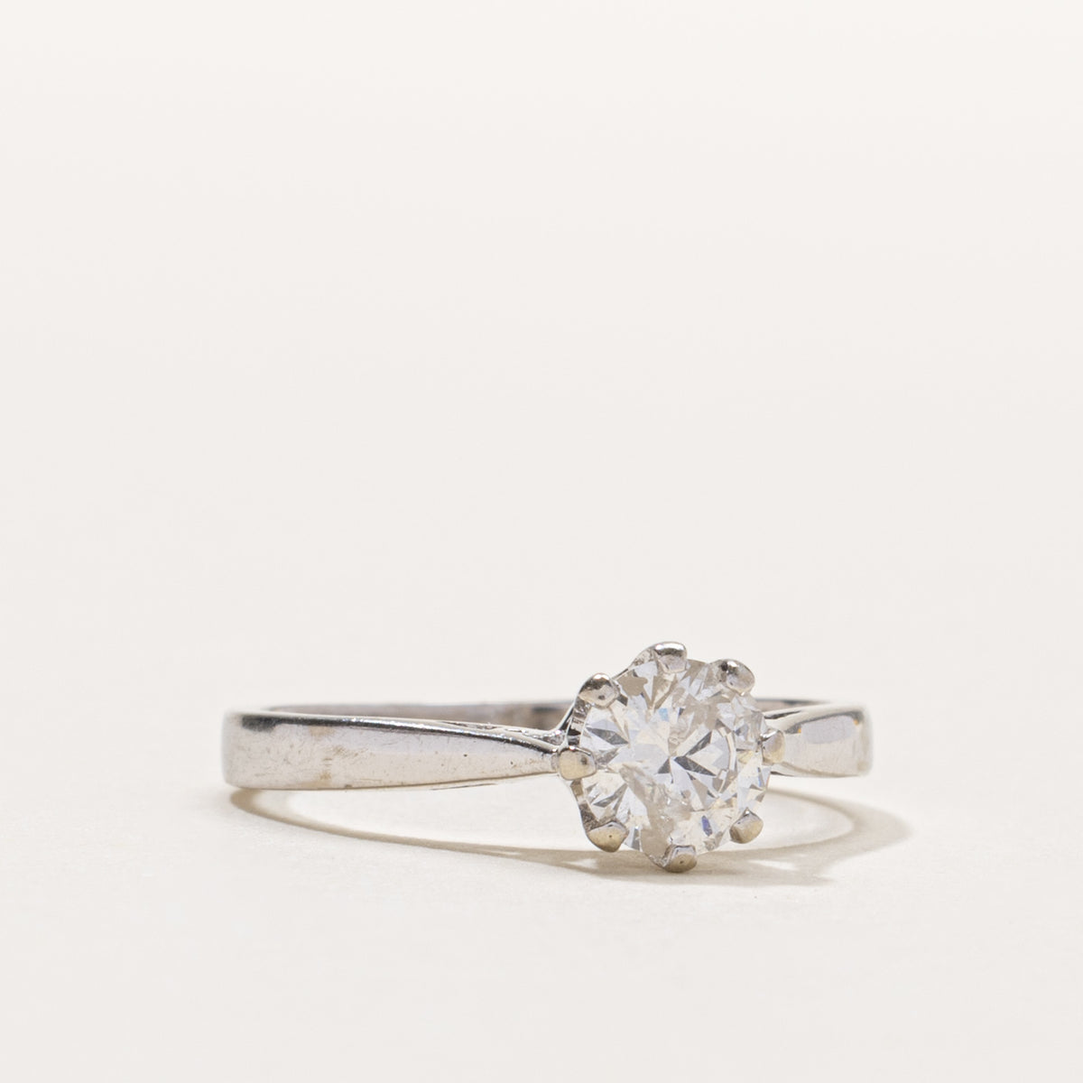 9k Round Brilliant Diamond Solitaire Ring | 0.50ct I2 I/J | SZ 5.75