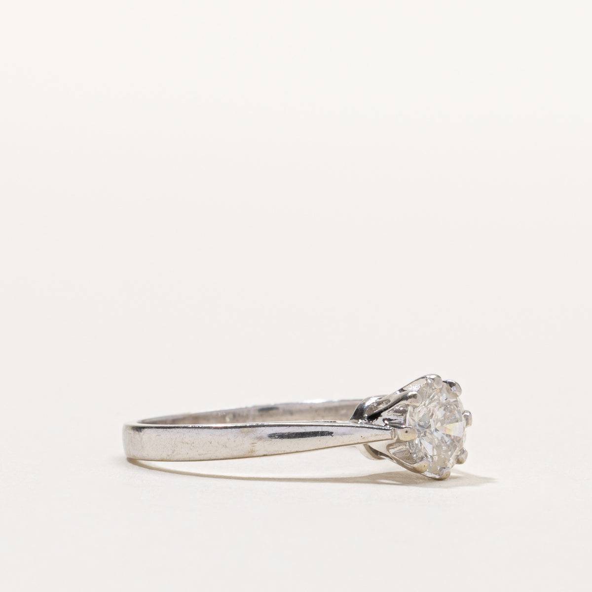 9k Round Brilliant Diamond Solitaire Ring | 0.50ct I2 I/J | SZ 5.75