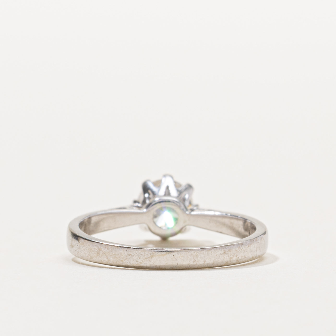 9k Round Brilliant Diamond Solitaire Ring | 0.50ct I2 I/J | SZ 5.75