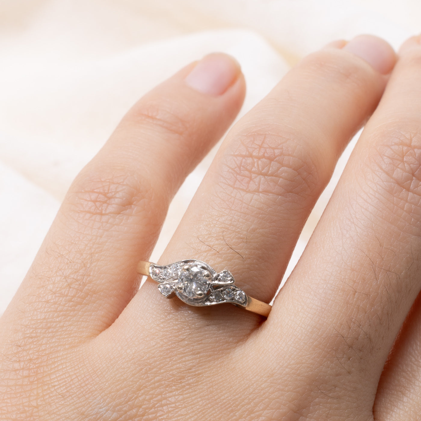 14k Diamond Accented Ring | 0.28ct SI2 H/I, 0.08ctw | SZ 7.75