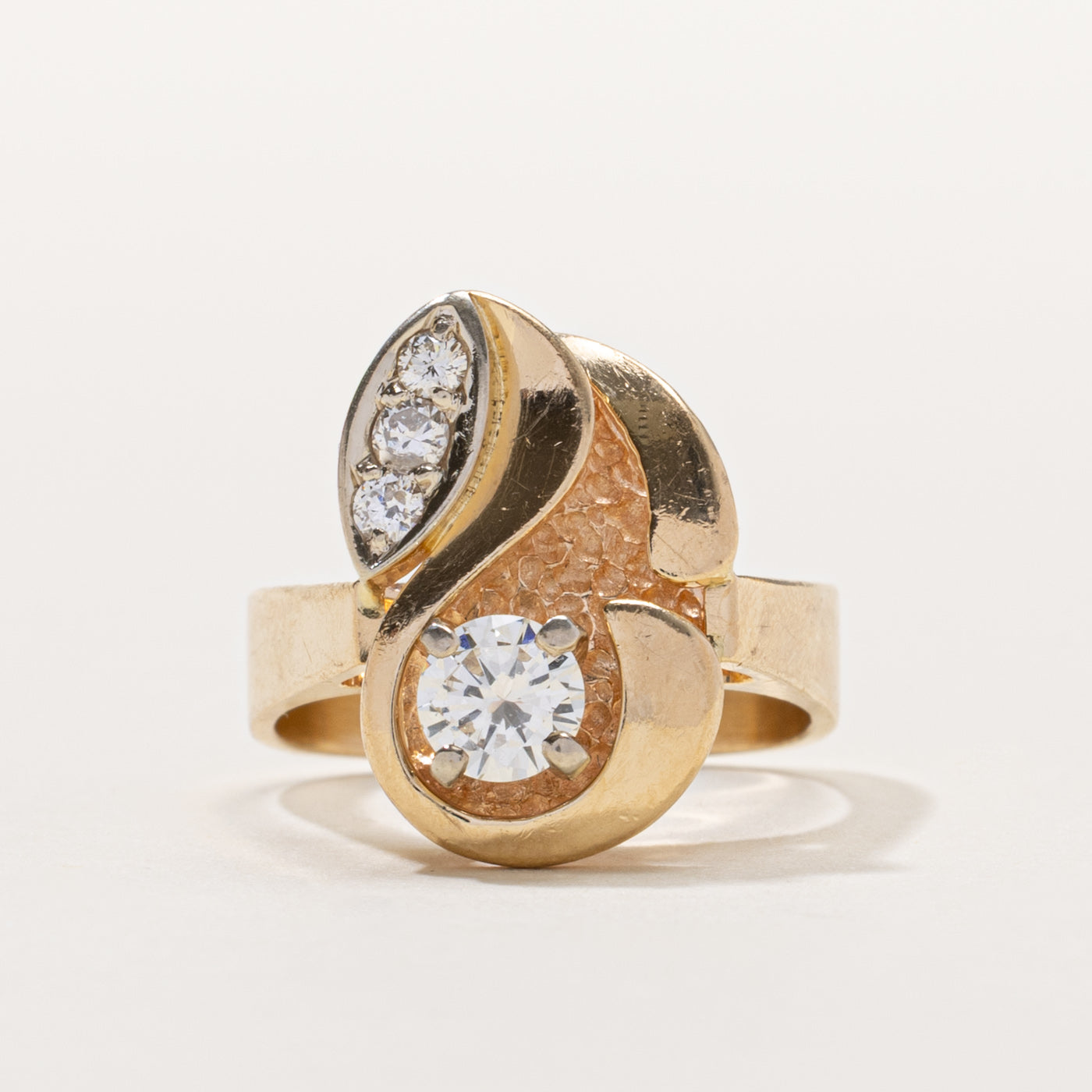 14k Diamond Abstract Cocktail Ring | 0.63ctw | SZ 6.75