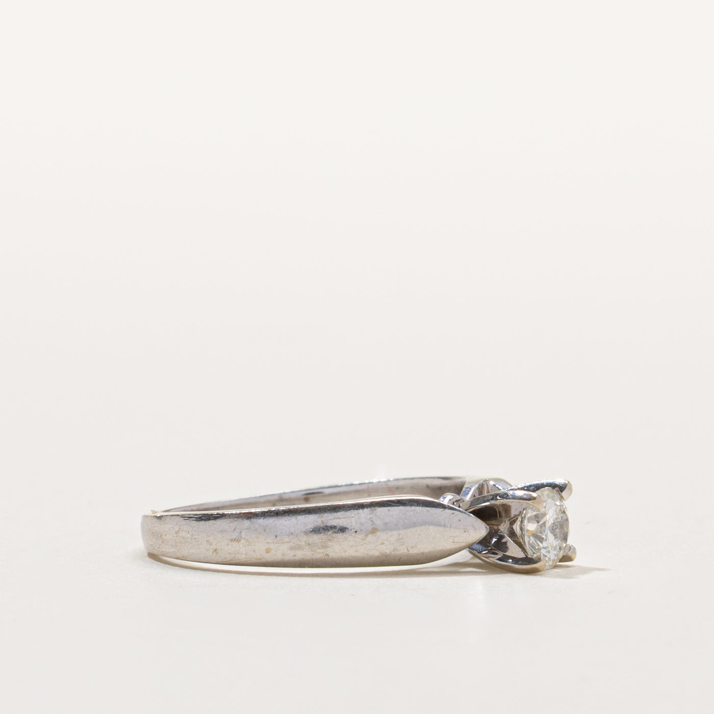 10k Solitaire Diamond Reverse Tapered Ring | 0.29ct I1/I2 H/I | SZ 6
