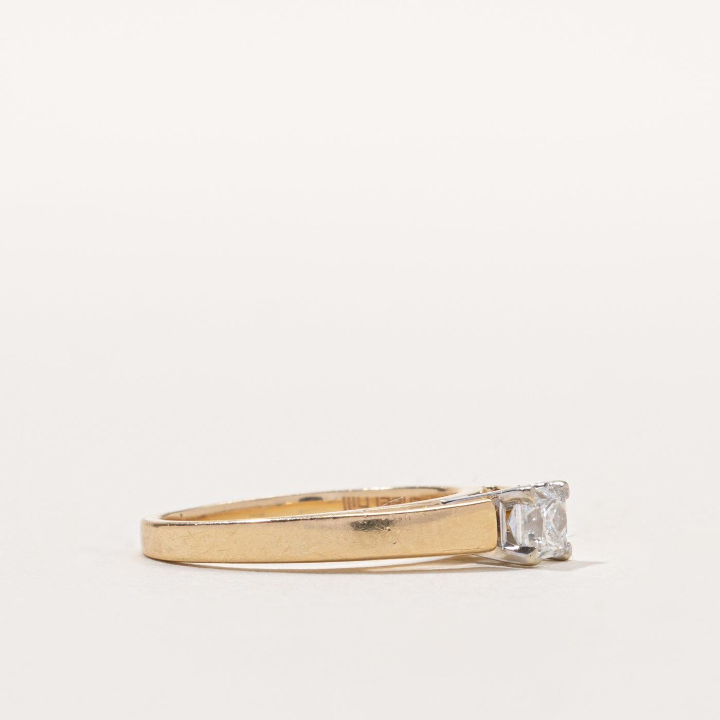 14k Princess Cut Solitaire Diamond Ring | 0.35ct SI2 I | SZ 5.5