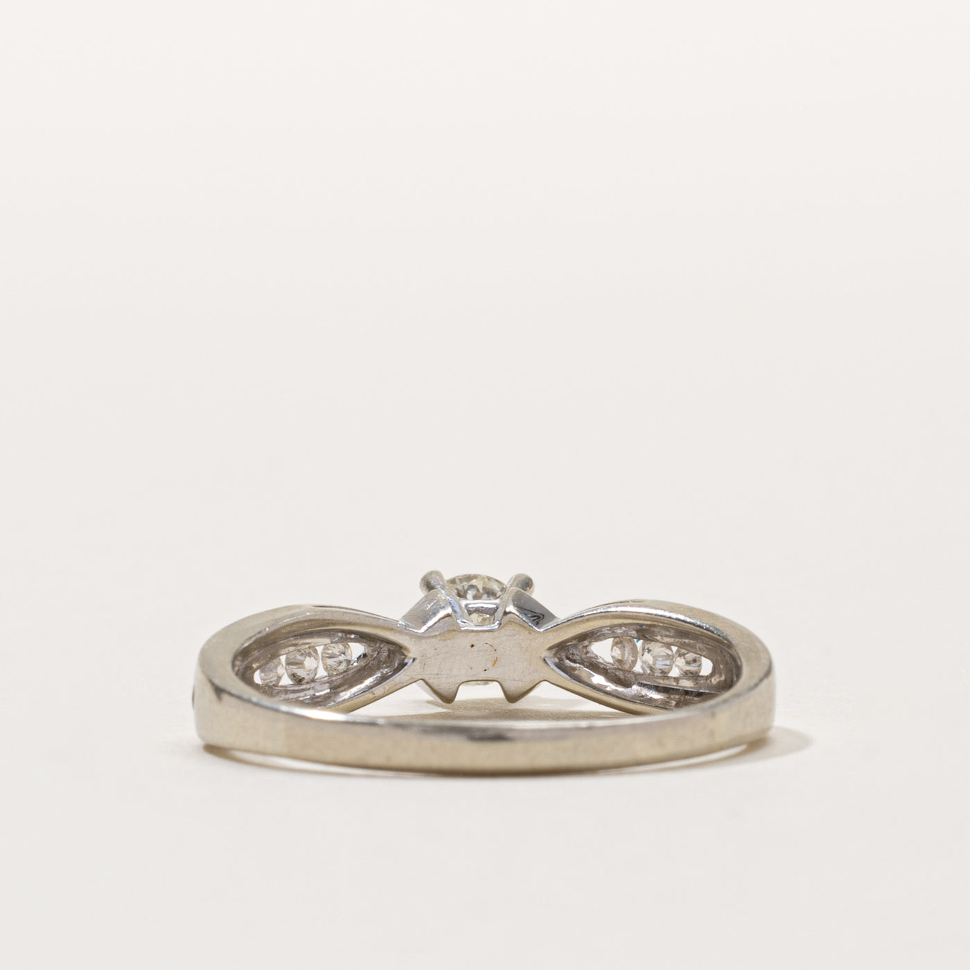 14k Diamond Accented Crossover Ring | 0.37ctw | SZ 8