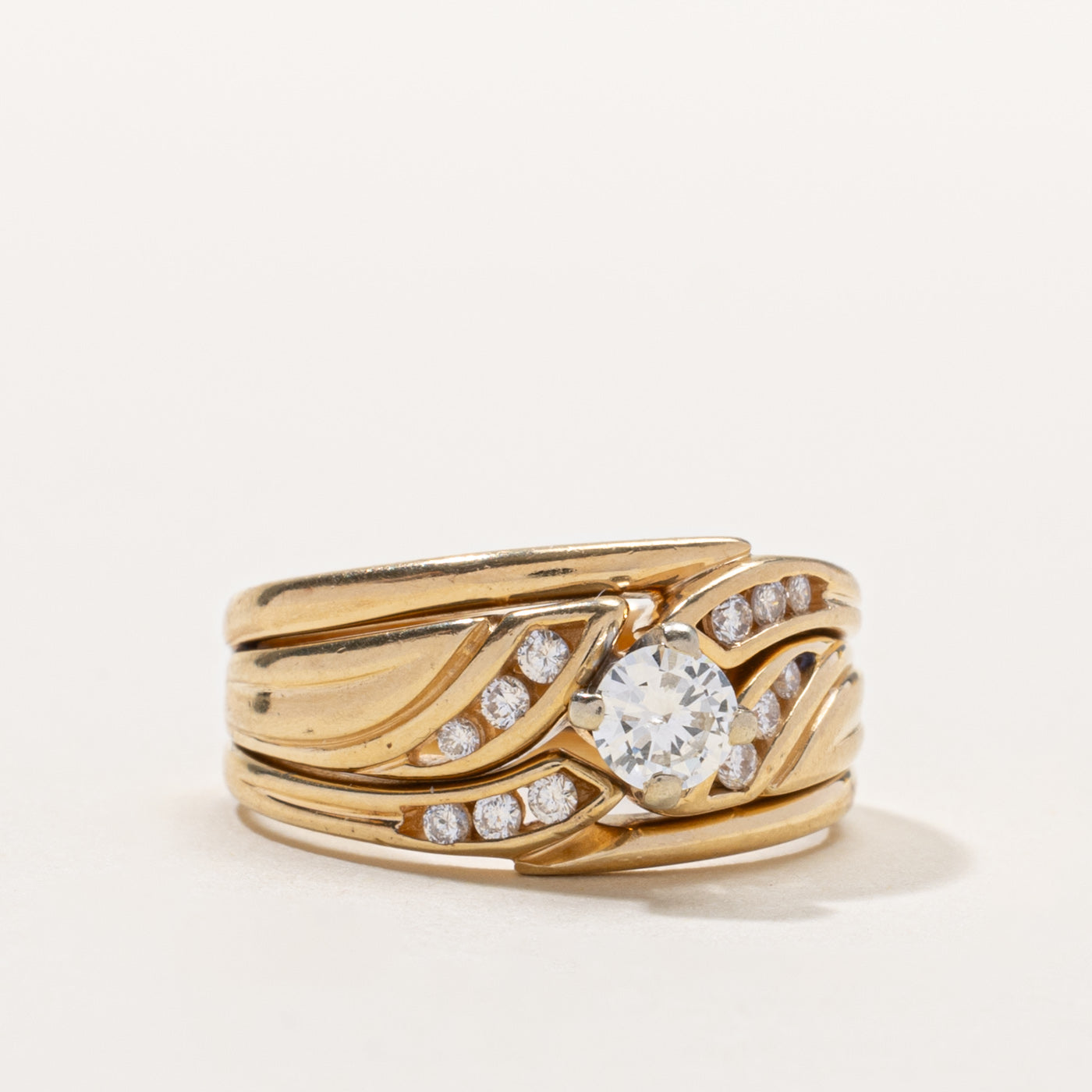 14k Diamond Wave Design Ring | 0.50ctw | SZ 6.5
