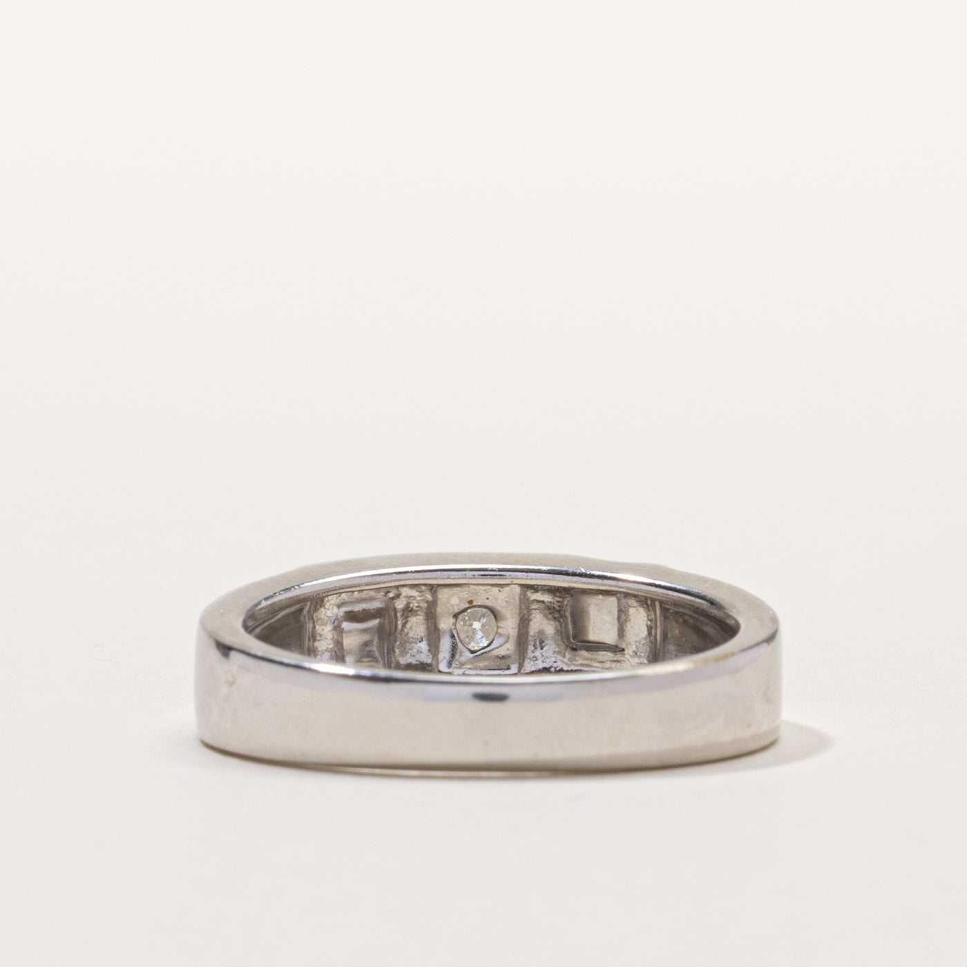 18k Solitaire Diamond Geometric Band | 0.32ct I1 H/I | SZ 9.0