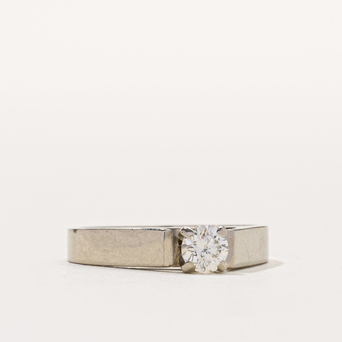 14k Round Brilliant Solitaire Diamond Ring | 0.28ct SI2 I | SZ 5.25