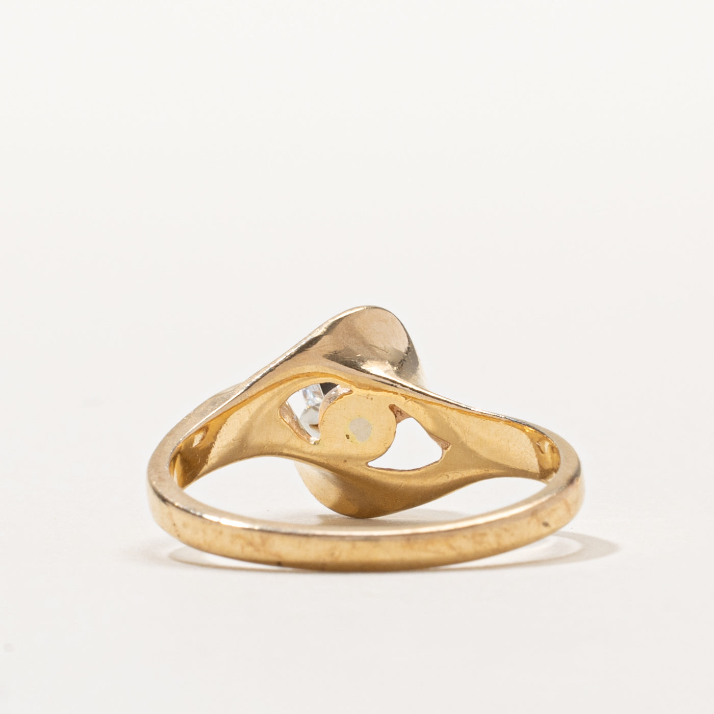 14k Solitaire Diamond Abstract Ring | 0.30ct VS2 I/J | SZ 6.75