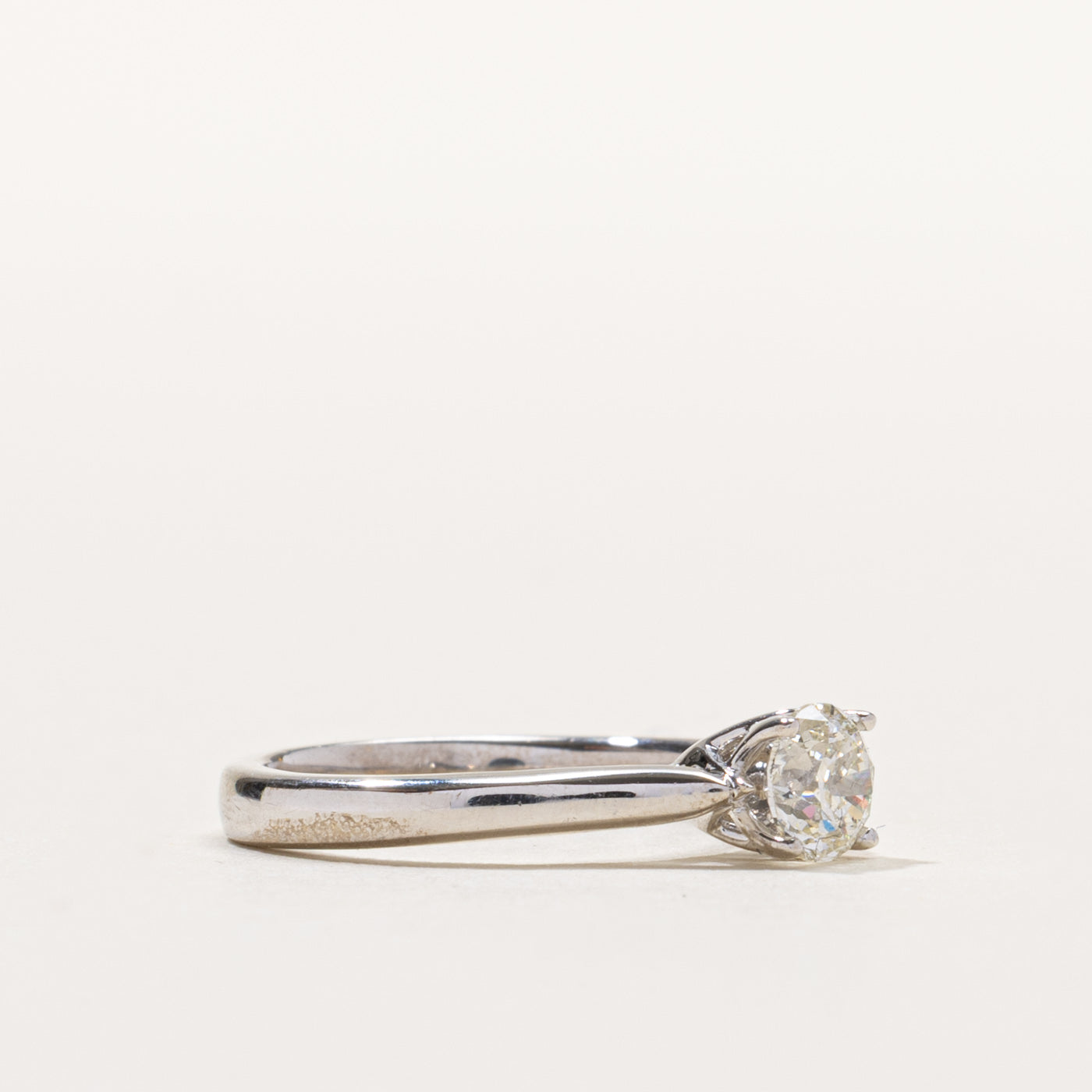 14k Round Brilliant Solitaire Diamond Ring | 0.50ct SI1 J | SZ 4