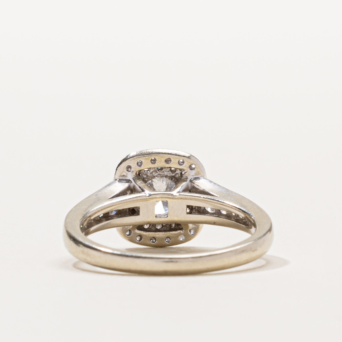 14k Diamond Double Halo Ring | 0.50ct SI2 H/I, 0.25ctw | SZ 6.5