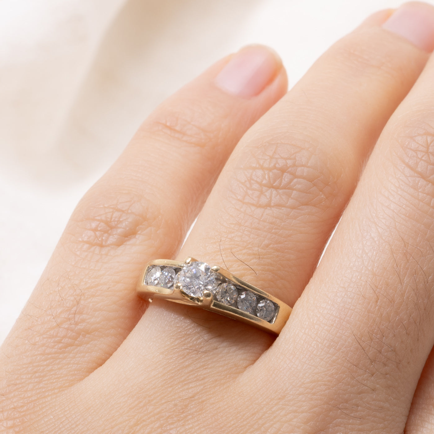14k Diamond Accented Ring | 0.30ct I2 H, 0.84ctw | SZ 7