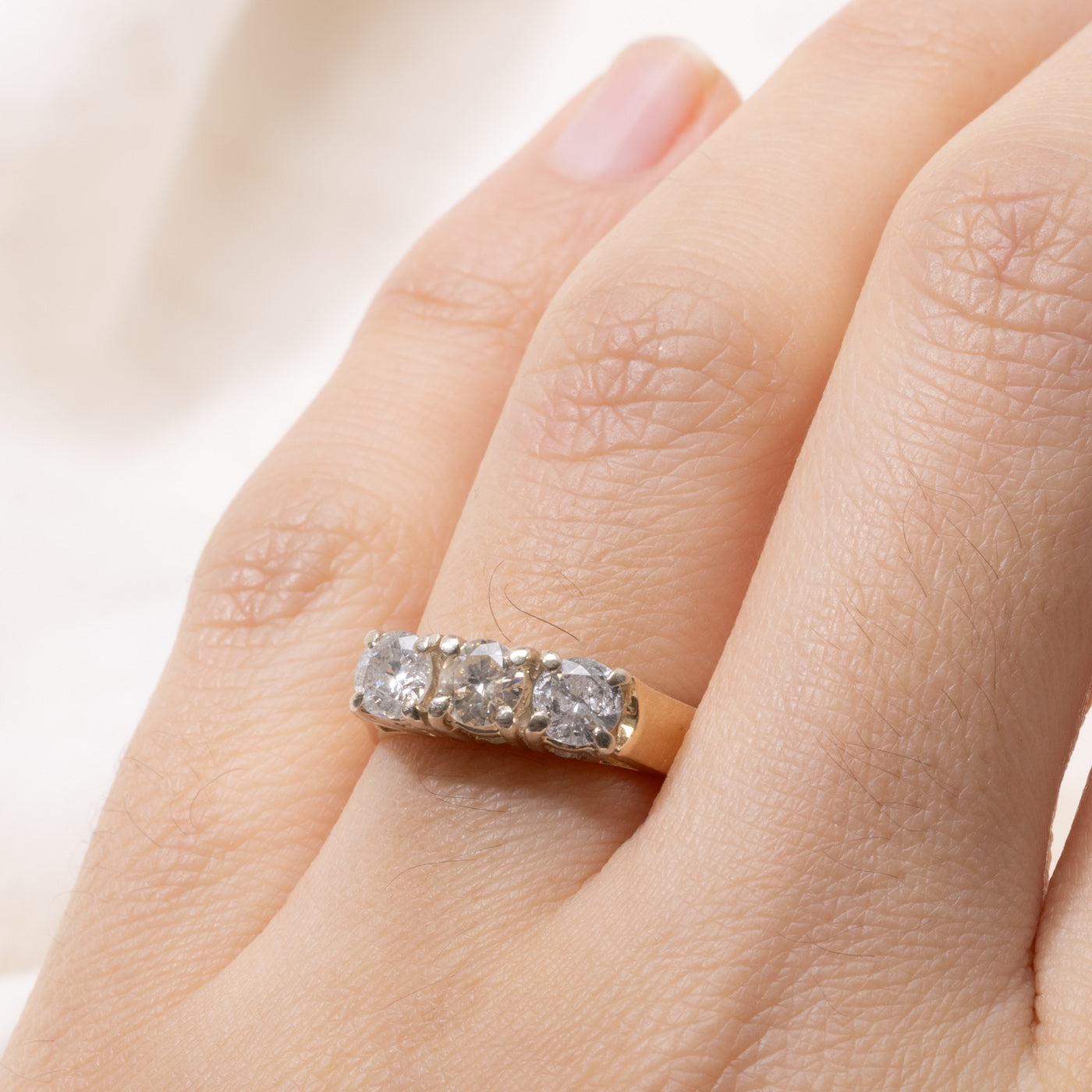 14k Three Stone Diamond Ring | 0.60ctw | SZ 7