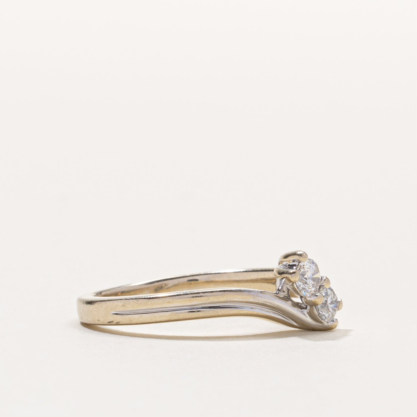 14k Two Stone Diamond Bypass Ring | 0.30ctw | SZ 8.5