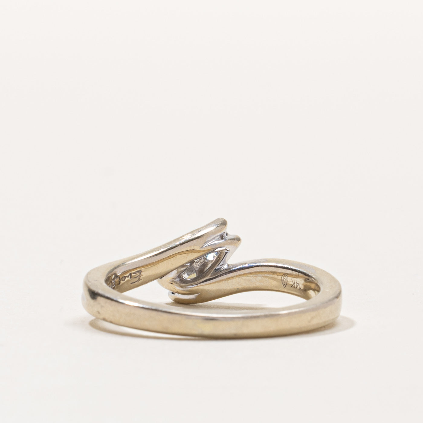 14k Two Stone Diamond Bypass Ring | 0.30ctw | SZ 8.5