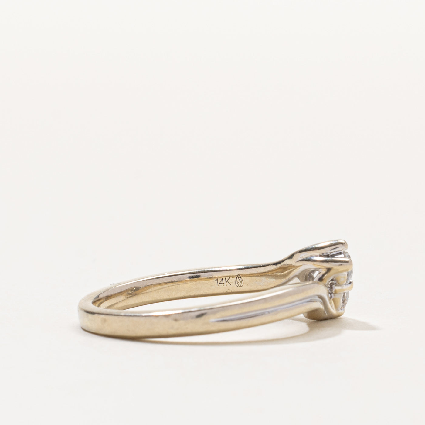 14k Two Stone Diamond Bypass Ring | 0.30ctw | SZ 8.5