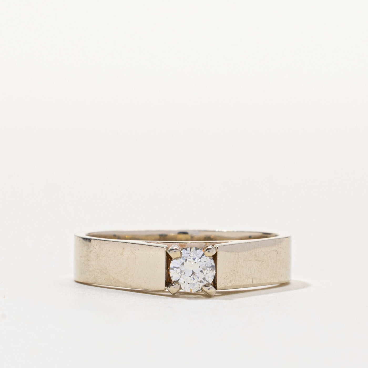 14k Round Brilliant Cut Solitaire Diamond Ring | 0.25ct I2/F/G | SZ 8