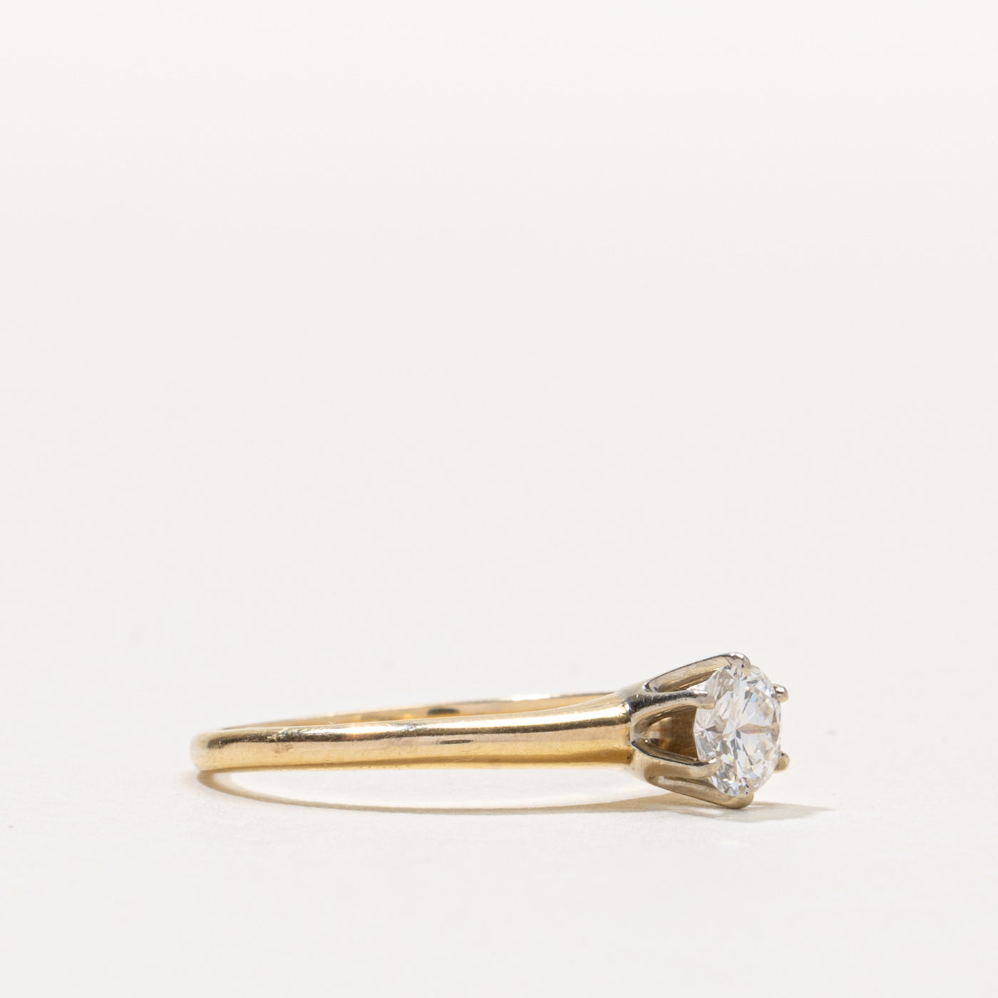 14k Six Prong Solitaire Diamond Ring | 0.45ct VS1/VS2 G | SZ 7.25