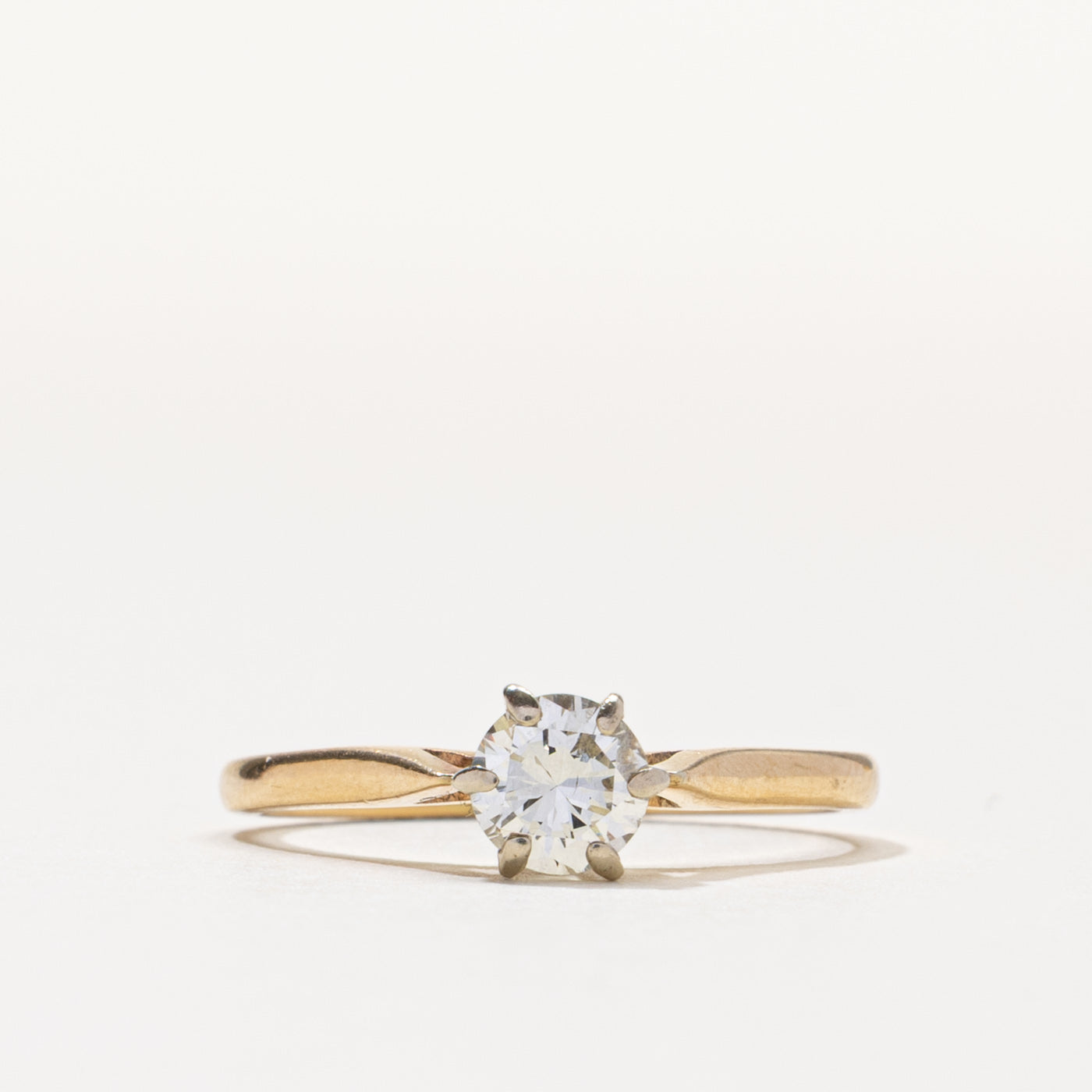 14k Six Prong Solitaire Diamond Ring | 0.50ct VS2/SI1 I/J | SZ 5.5