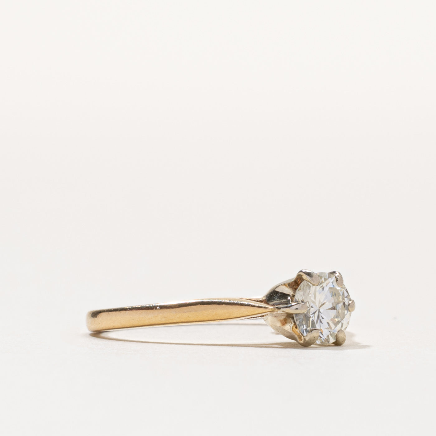 14k Six Prong Solitaire Diamond Ring | 0.50ct VS2/SI1 I/J | SZ 5.5