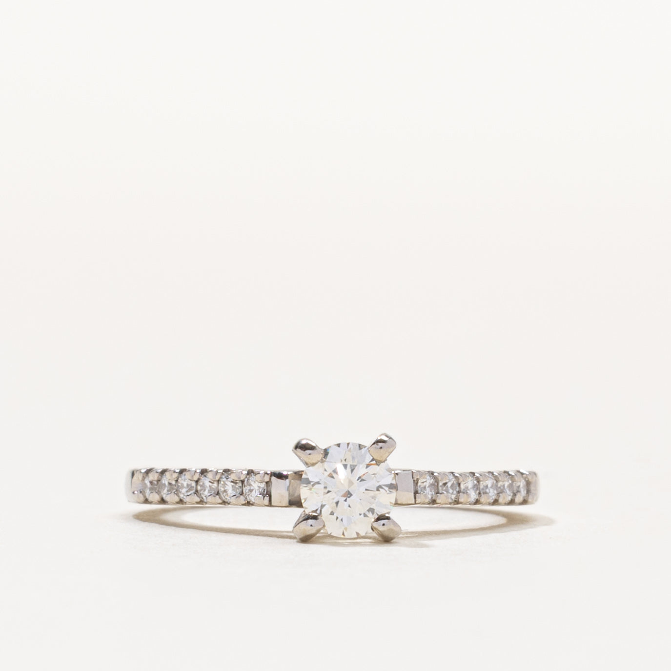 18k Diamond Accented Ring | 0.27ct SI2/I1 G, 0.09ctw | SZ 4.5