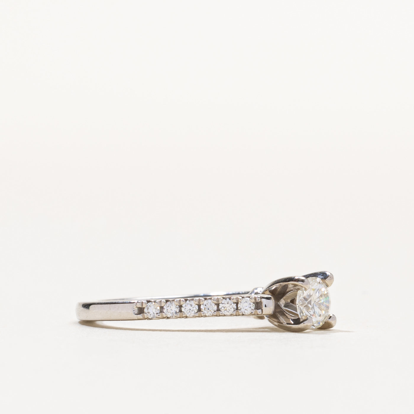 18k Diamond Accented Ring | 0.27ct SI2/I1 G, 0.09ctw | SZ 4.5